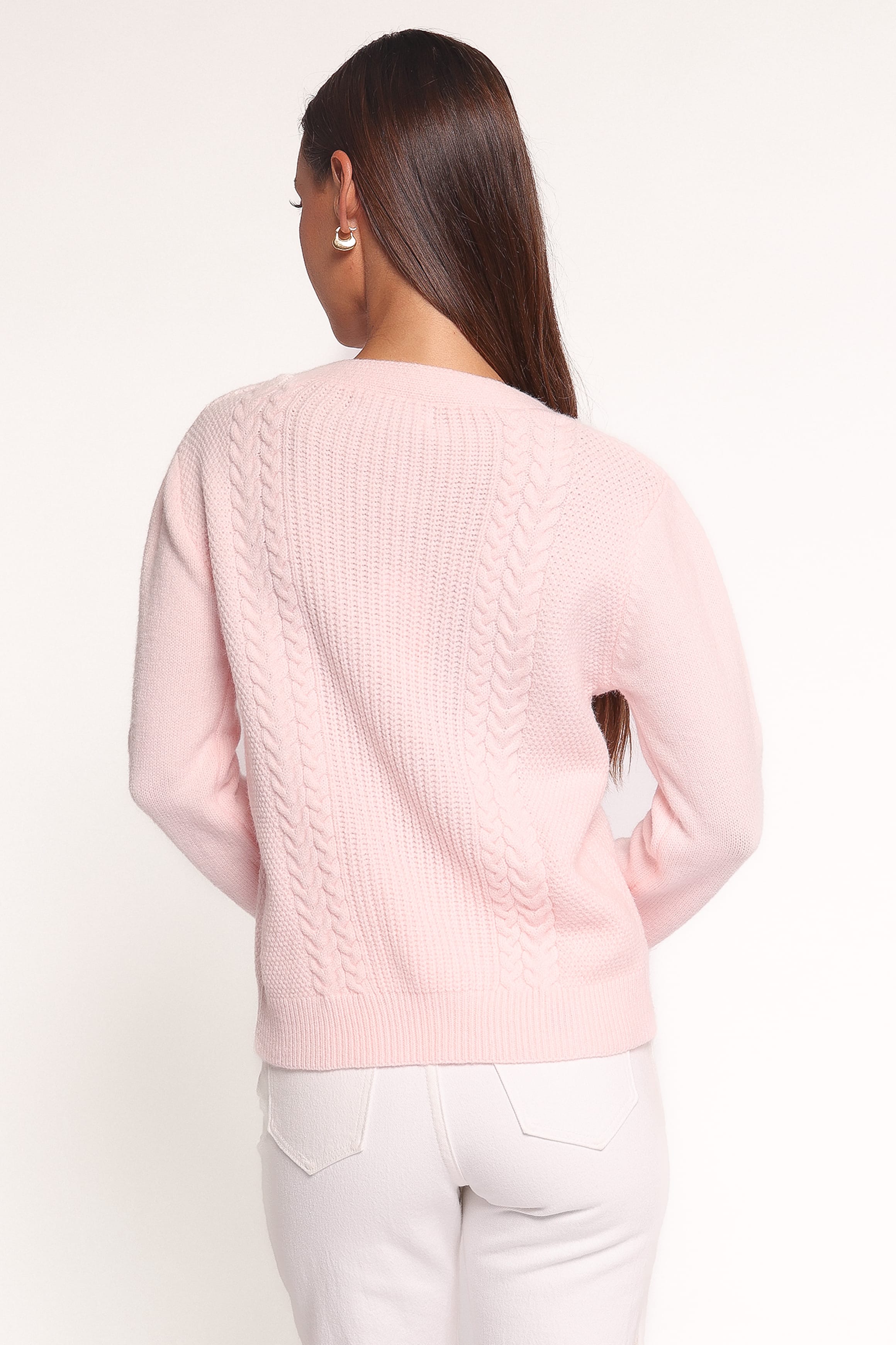 Petal and Pup USA KNITWEAR Cherri Single Tie Cardigan - Pink