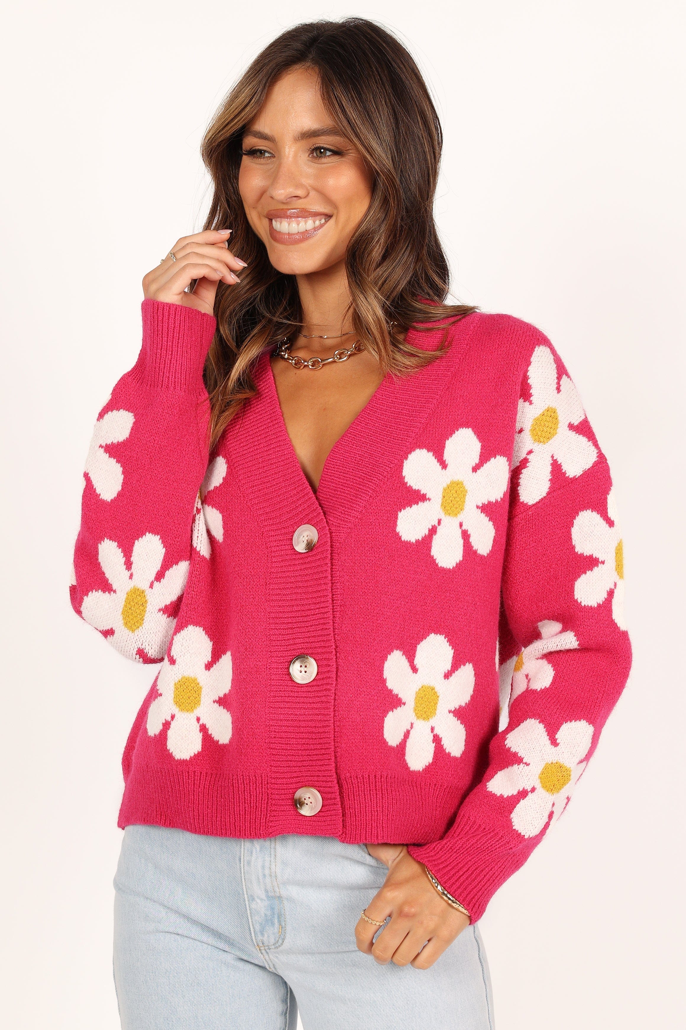 Petal and Pup USA KNITWEAR Daisy Cardigan - Orchid