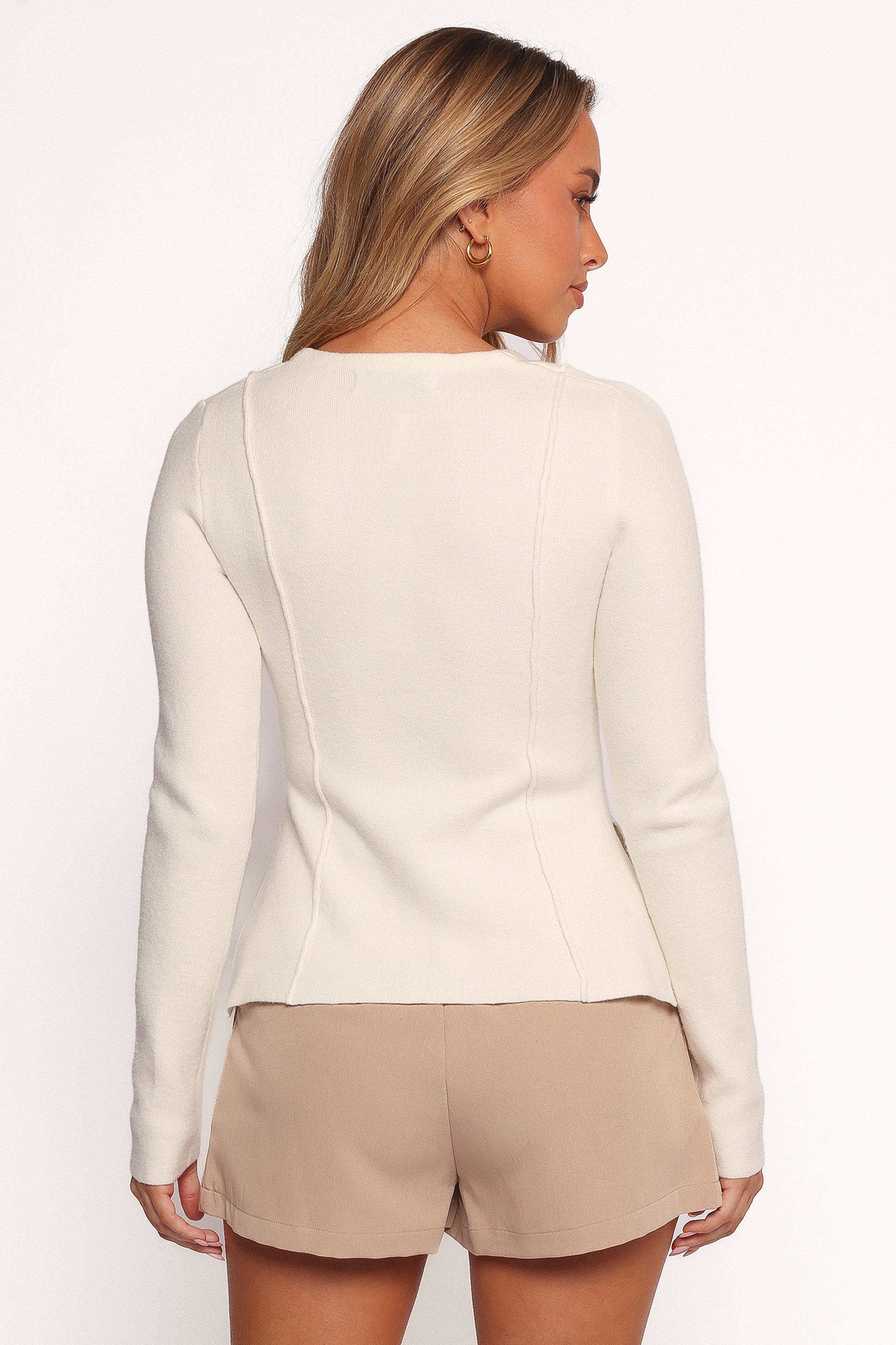 Petal and Pup USA KNITWEAR Eddie Clasp Front Cardigan - Ivory (Hold for Rack)