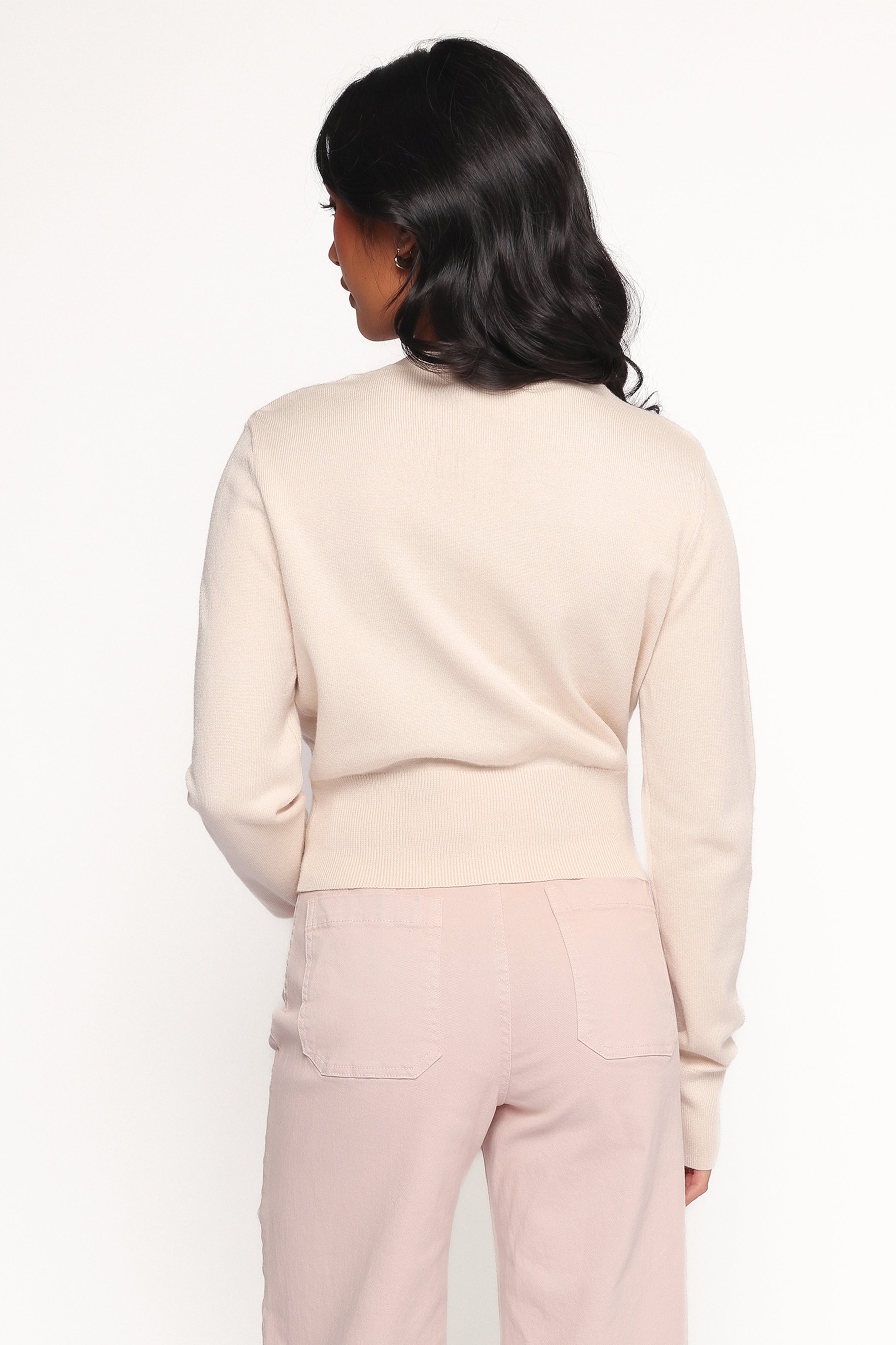 Petal and Pup USA KNITWEAR Elita Fitted Cardigan - Cream