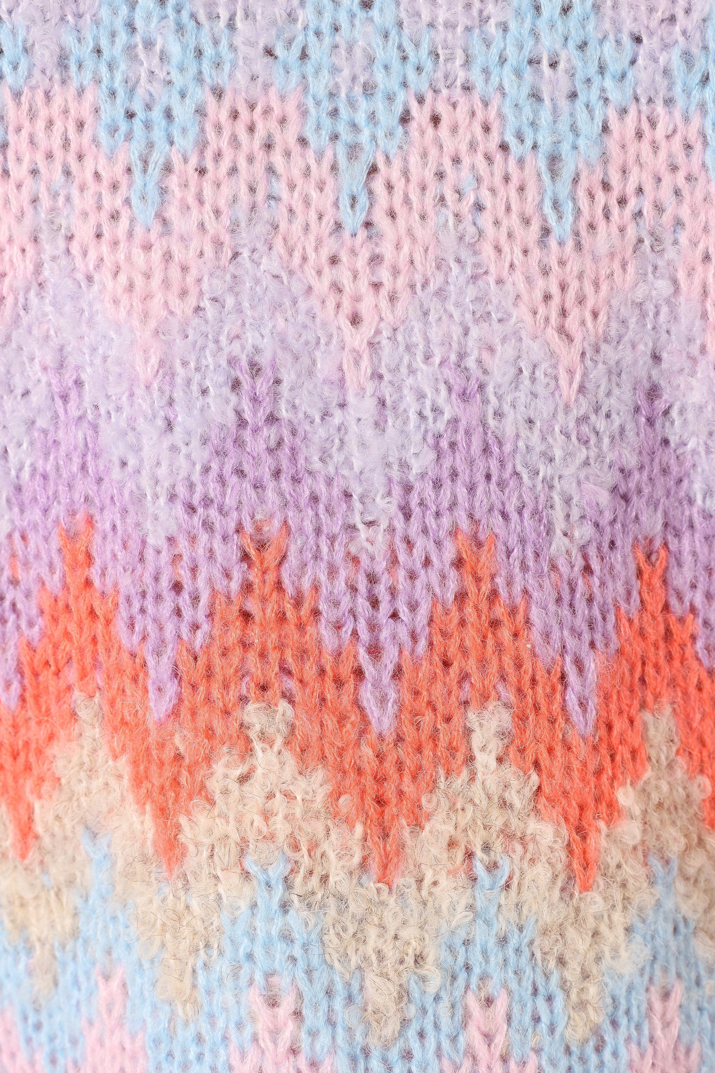 Petal and Pup USA KNITWEAR Emerson Fairisle Knit Sweater - Coral/Blue