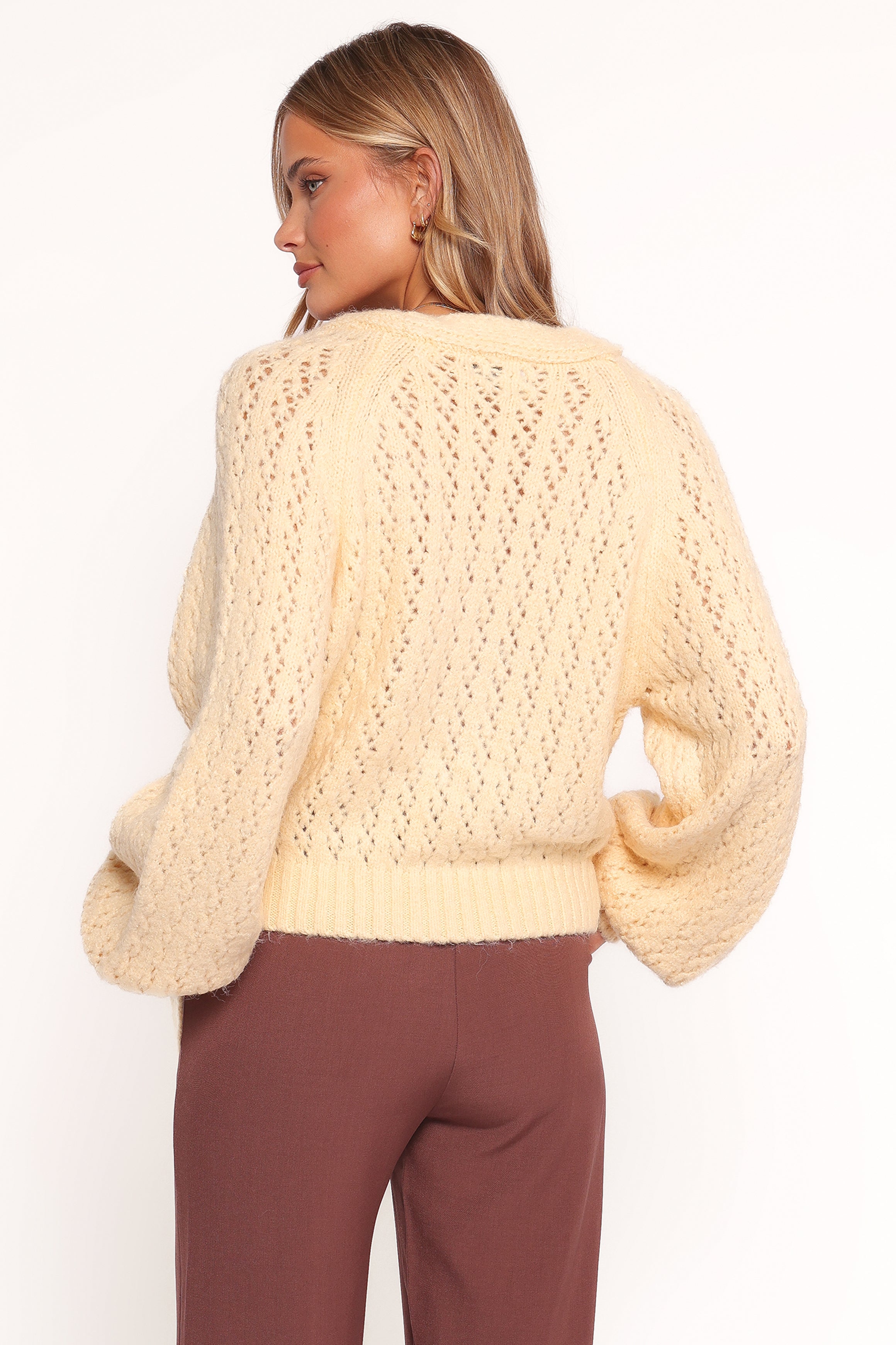 Petal and Pup USA KNITWEAR Etta Ballet Wrap Knit Sweater - Butter