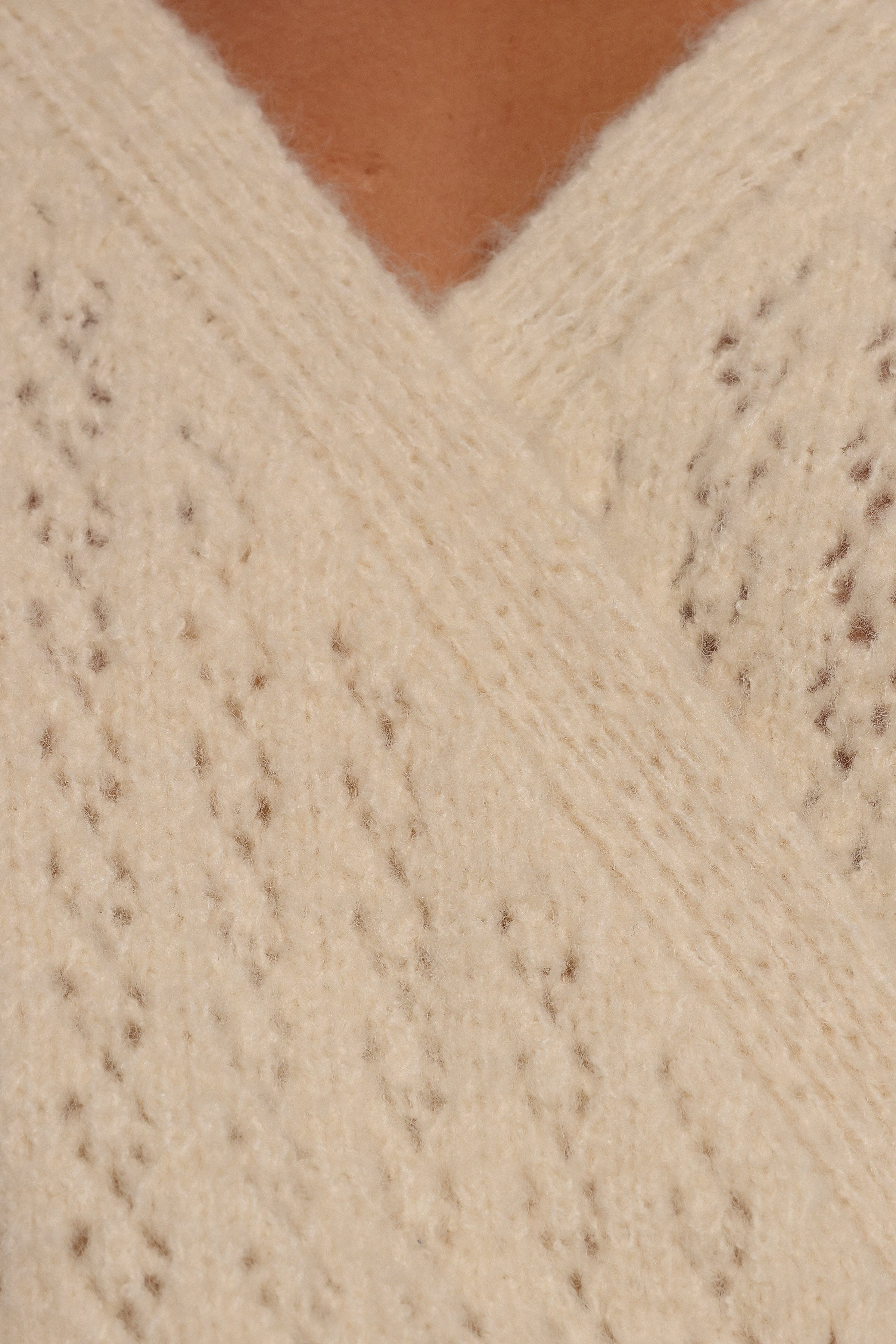 Petal and Pup USA KNITWEAR Etta Ballet Wrap Knit Sweater - Cream