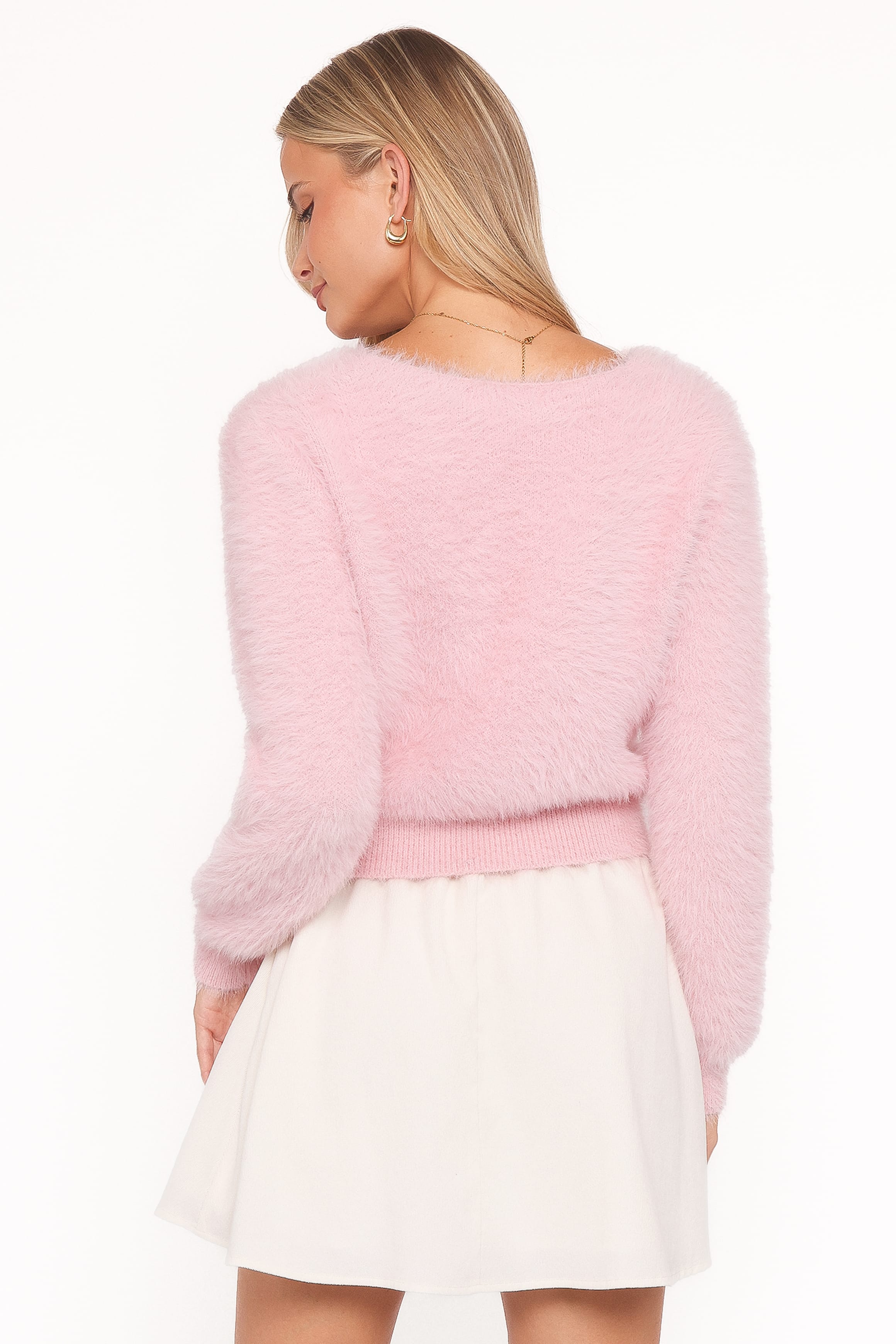 Petal and Pup USA KNITWEAR Evelin Cropped Cardigan - Pink