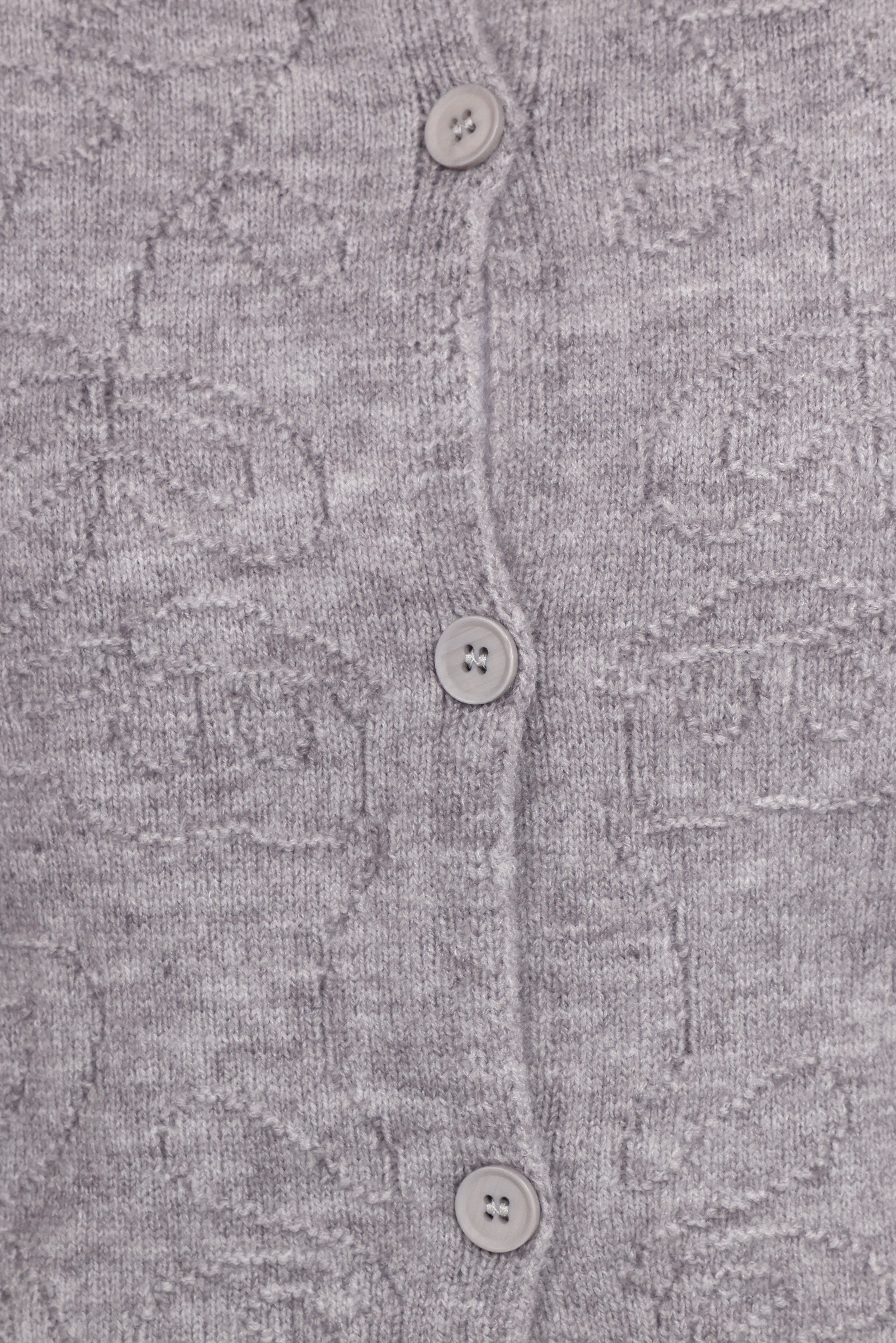 Petal and Pup USA KNITWEAR Fauna Tonal Floral Cardigan - Heather Grey