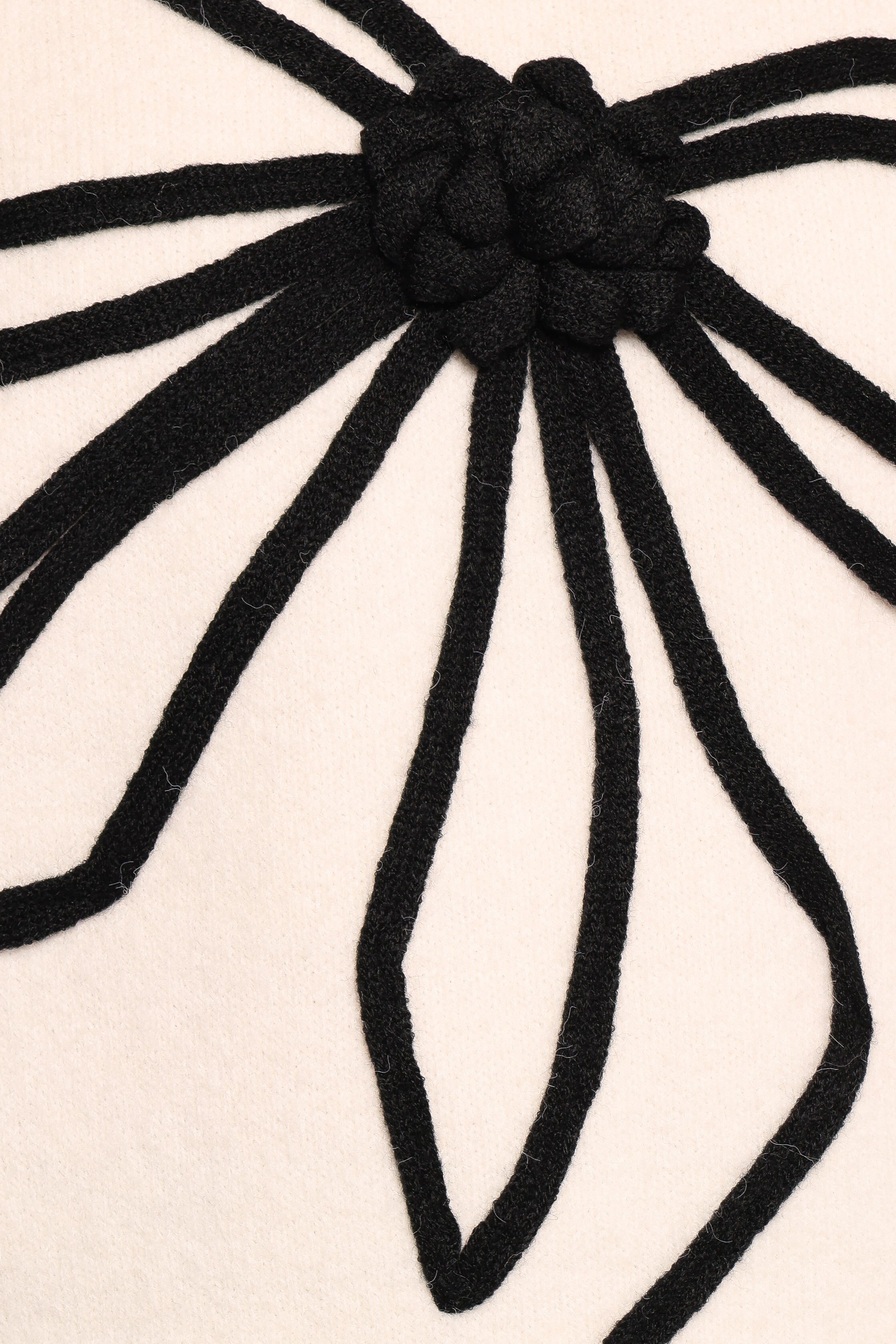 Petal and Pup USA KNITWEAR Isiora Bow Embroidered Knit Sweater - Cream