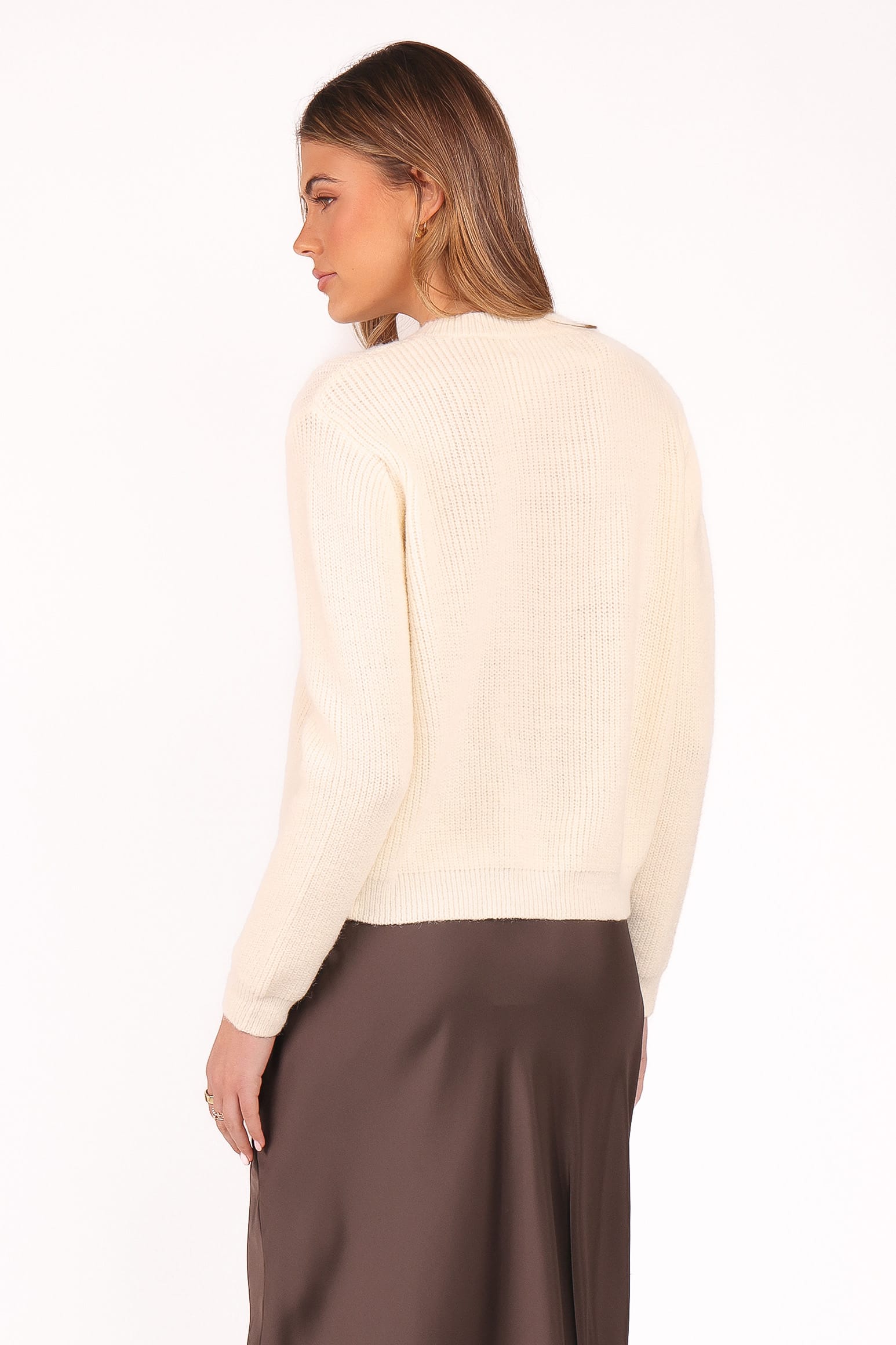 Petal and Pup USA KNITWEAR Jones Rosette Cardigan - Cream