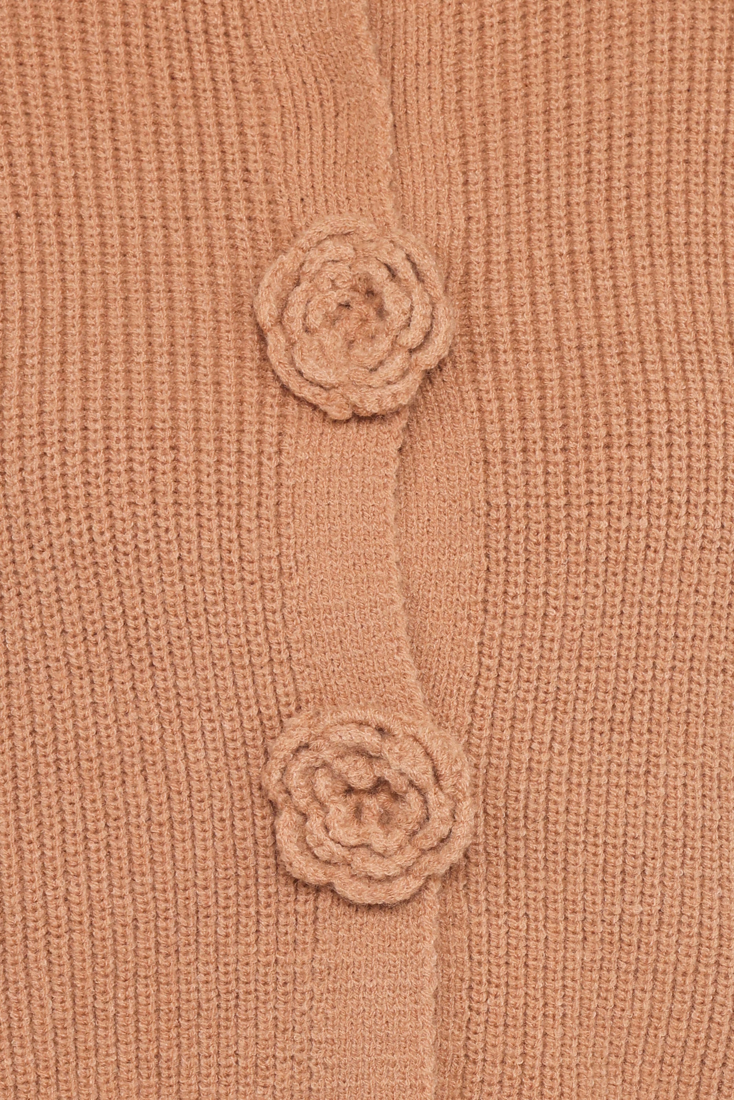 Petal and Pup USA KNITWEAR Jones Rosette Cardigan - Mocha