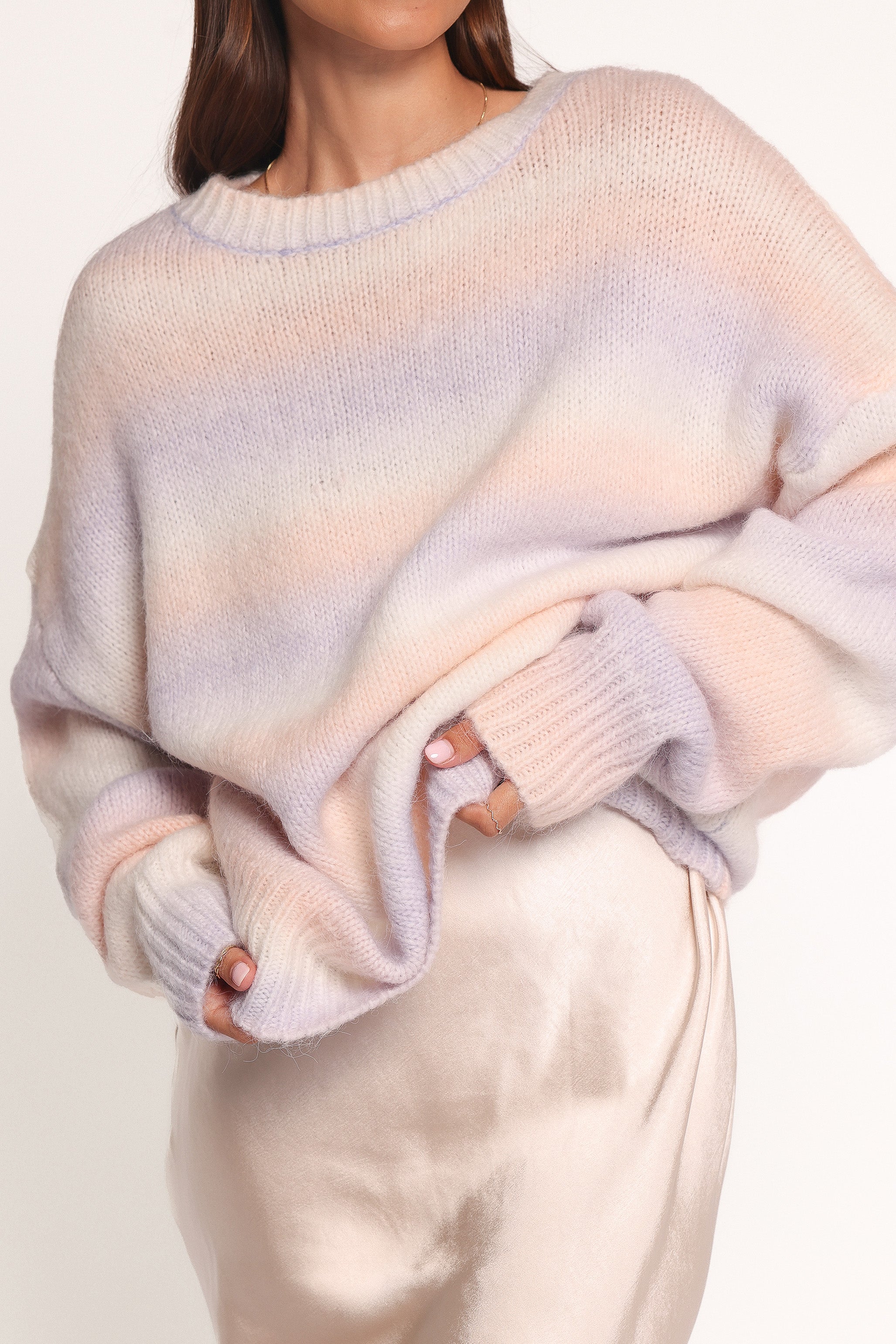 Petal and Pup USA KNITWEAR Joy Knit Sweater - Lavender Stripe