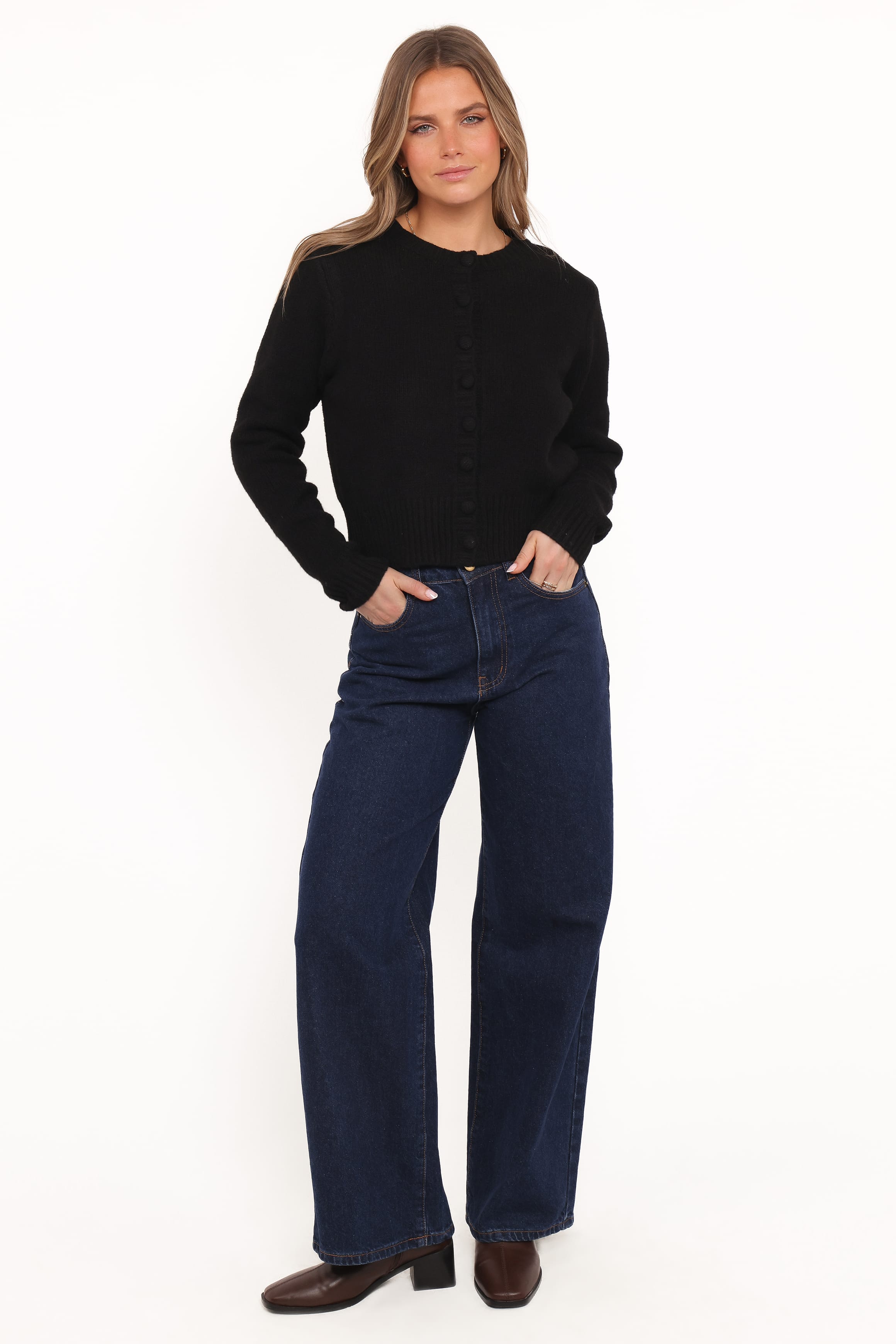 Petal and Pup USA KNITWEAR Kanie Knit Cardigan - Black