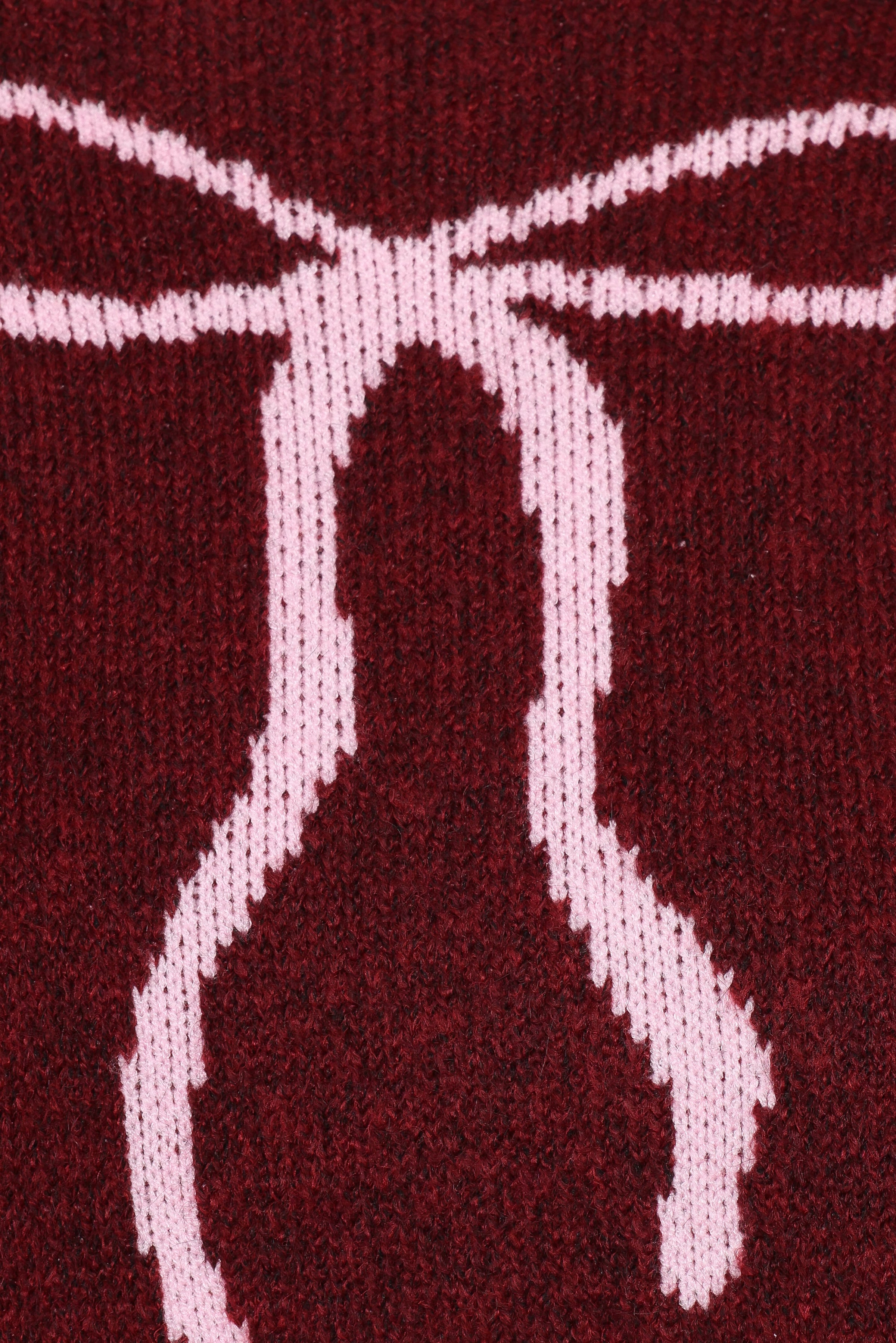 Petal and Pup USA KNITWEAR Kaori Bow Sweater - Burgundy
