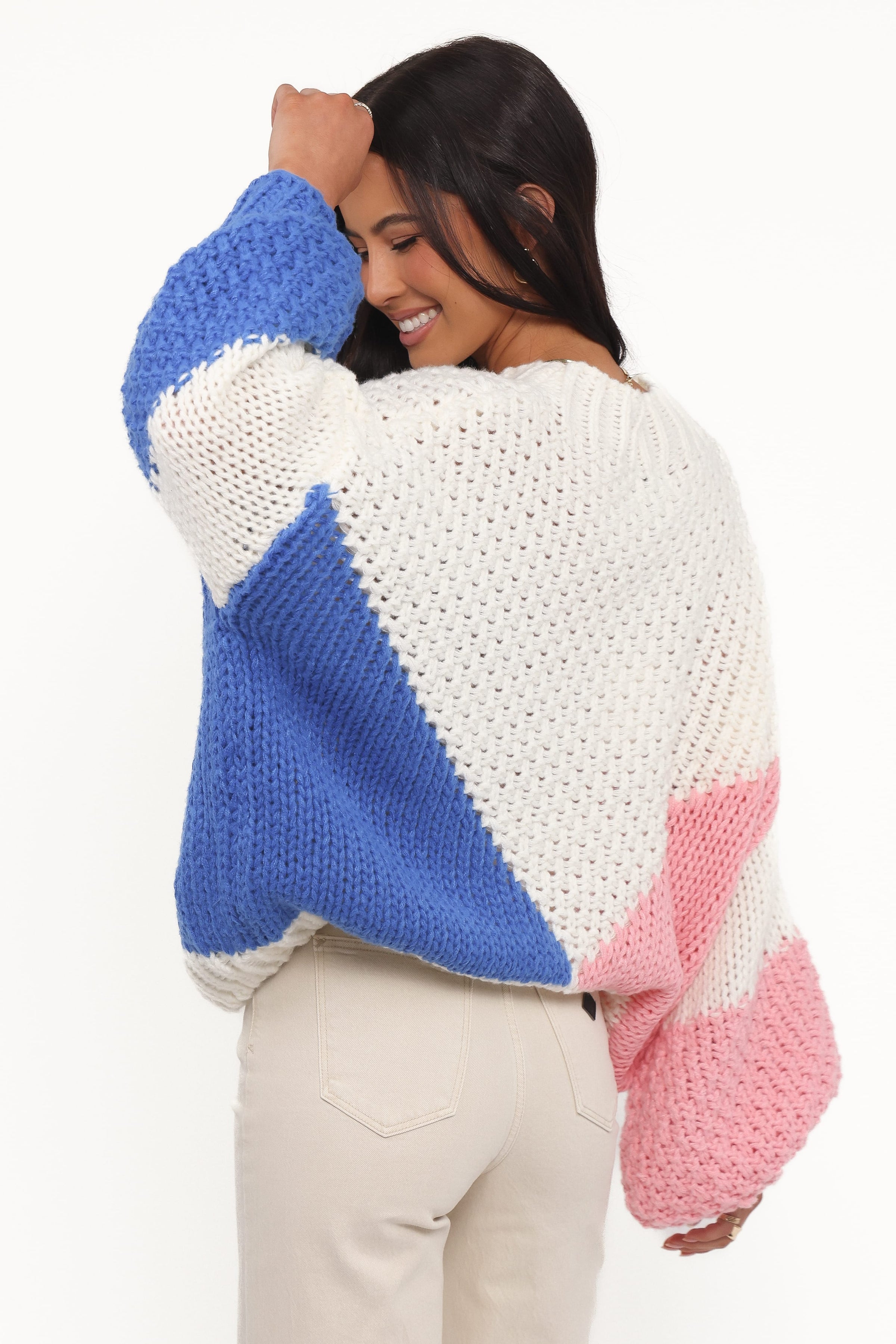 Petal and Pup USA KNITWEAR Koda Pattern Knit Sweater - White Multi