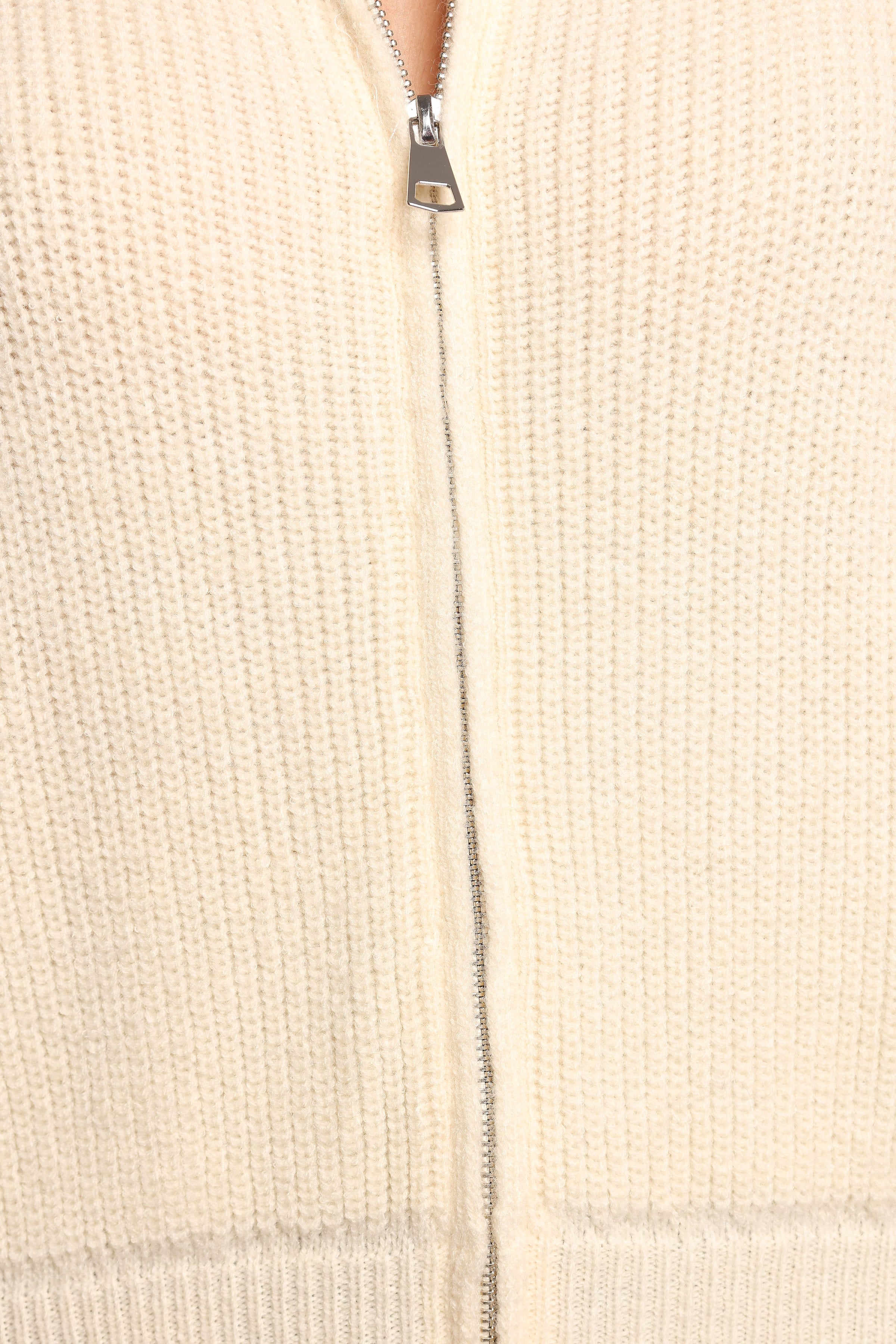 Petal and Pup USA KNITWEAR Kourtney Zip Cardigan - Cream