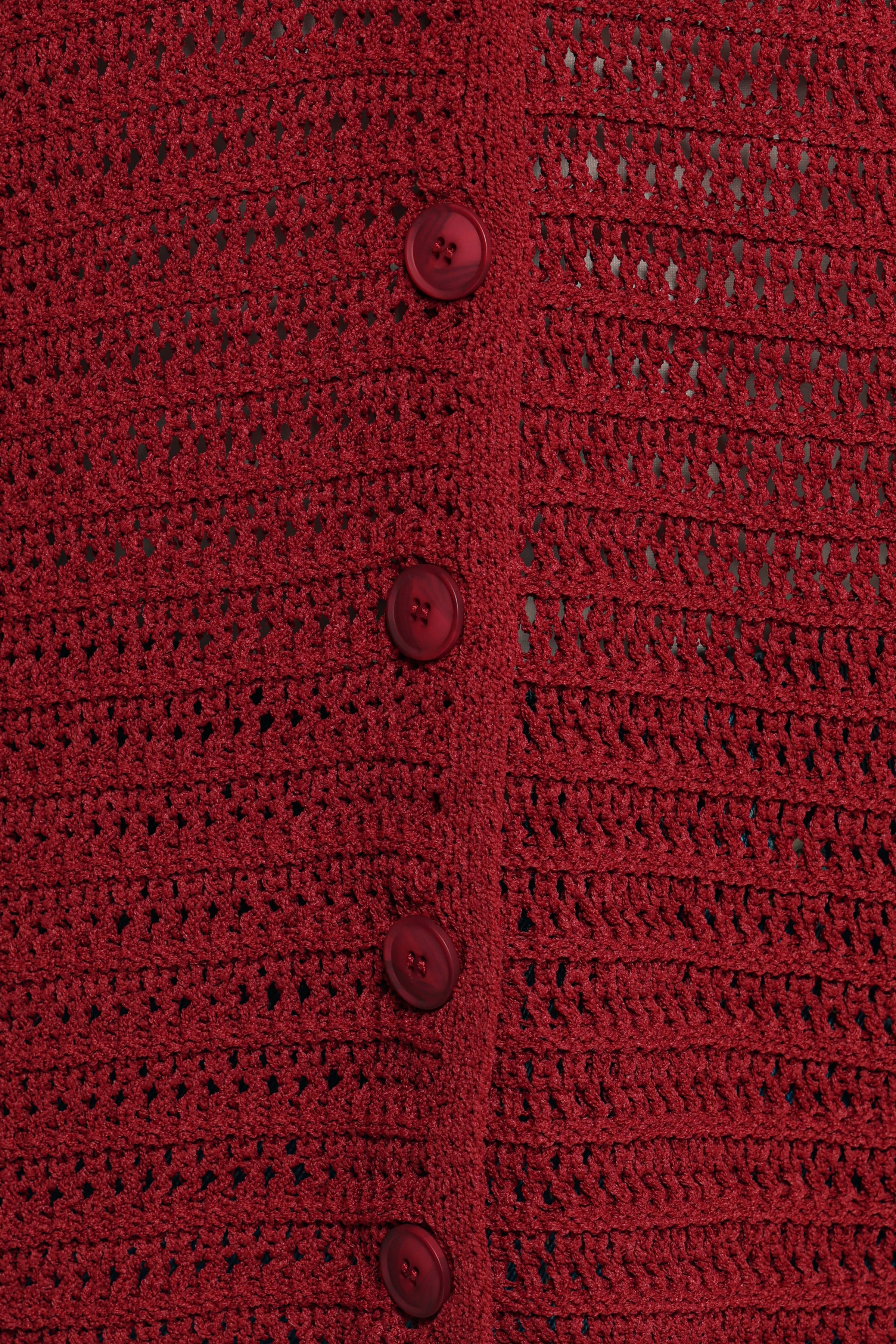 Petal and Pup USA KNITWEAR Lyra Large Collar Cardigan - Burgundy