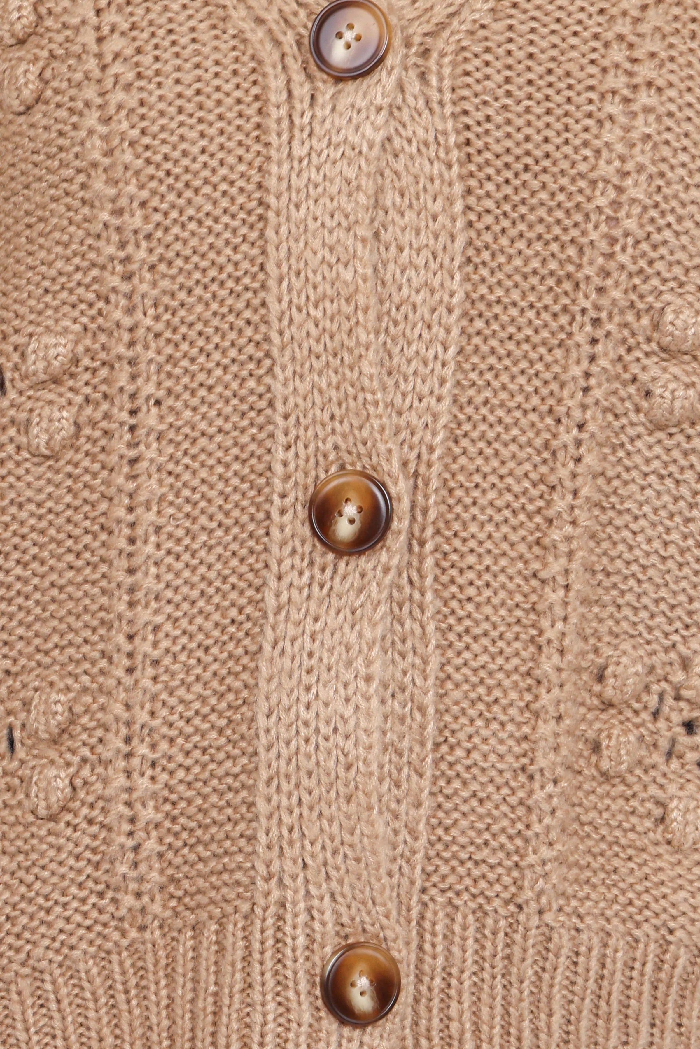Petal and Pup USA KNITWEAR Melody Textured Button Up Cardigan - Mushroom
