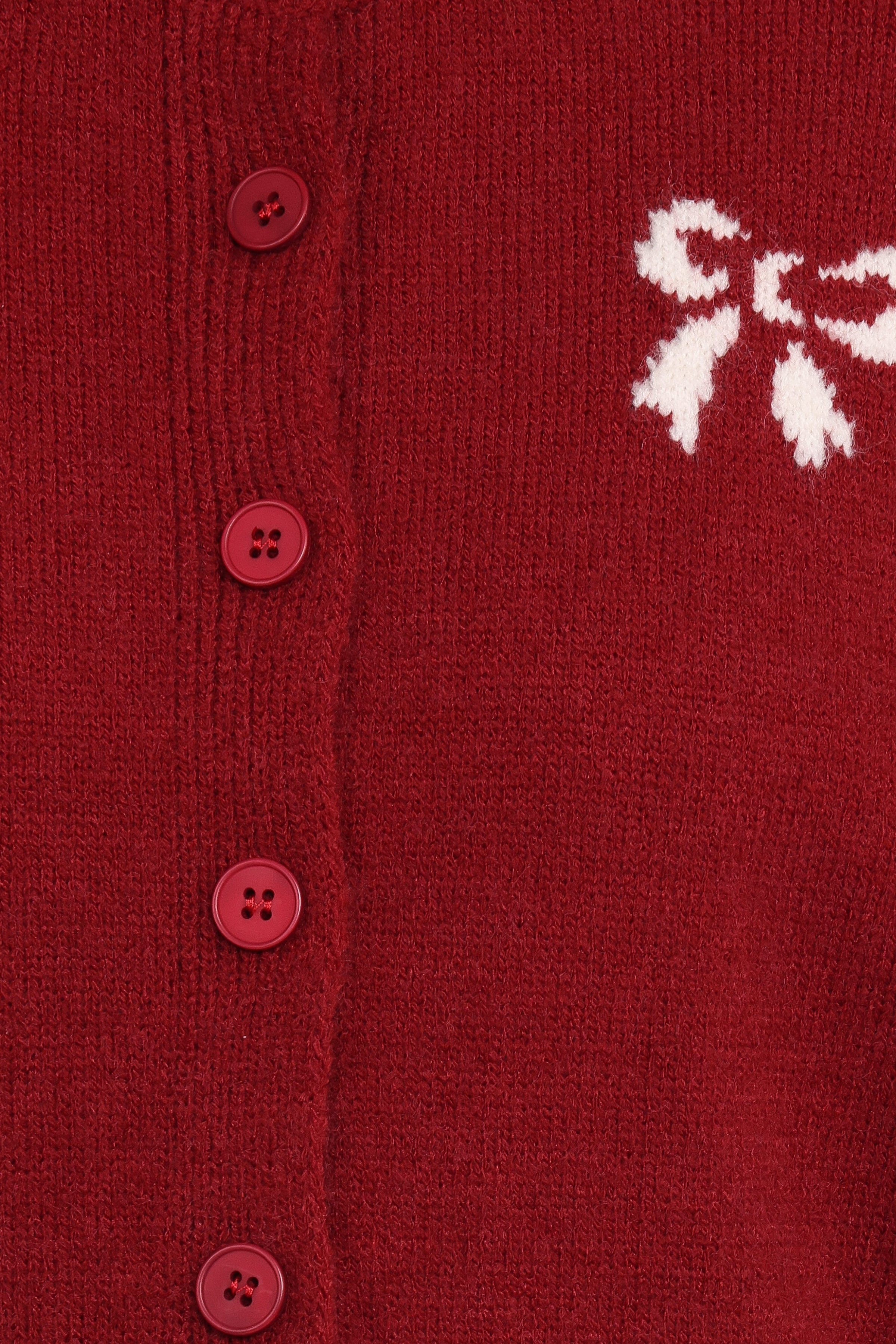 Petal and Pup USA KNITWEAR Middleton Mini Bow Cardigan - Wine