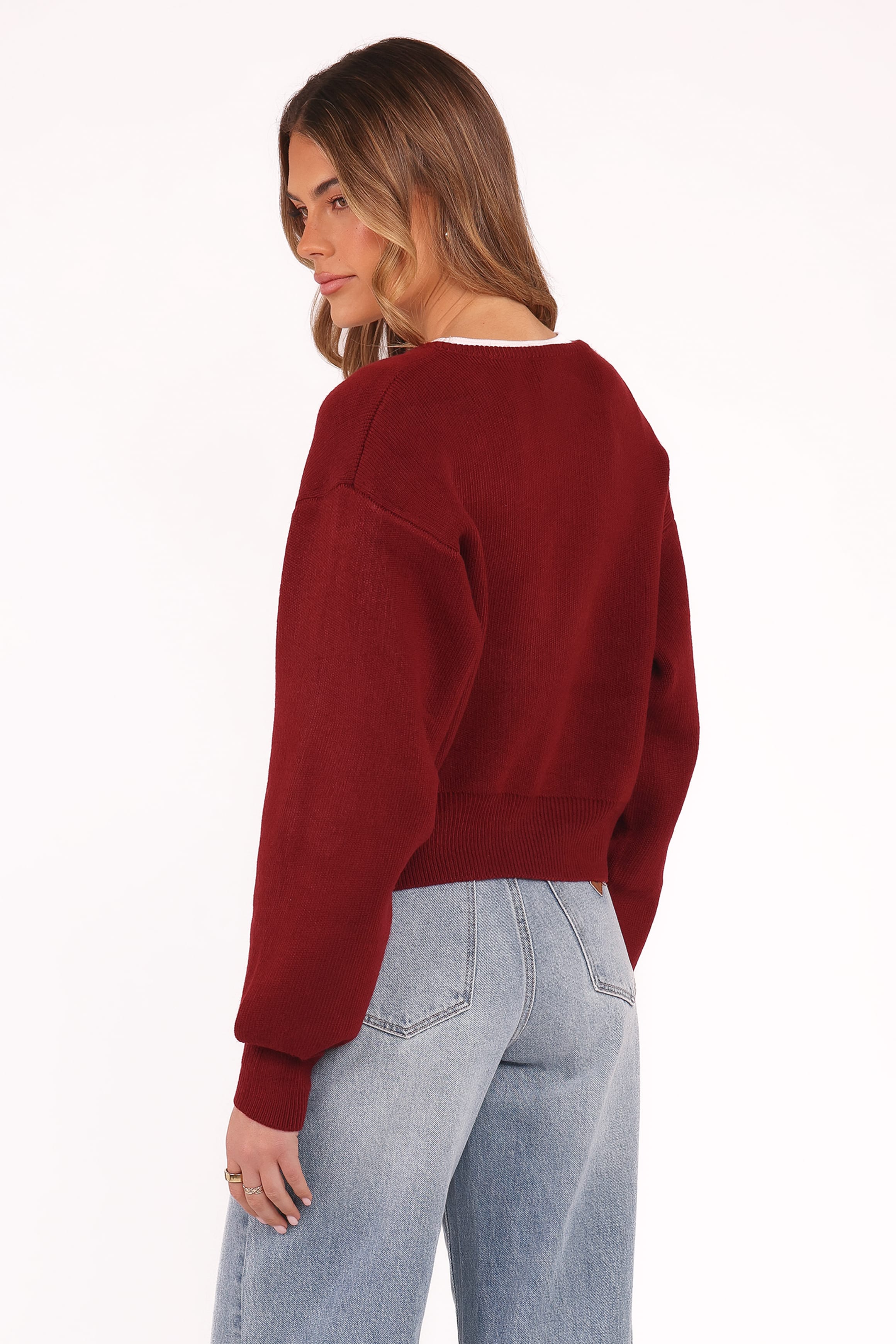Petal and Pup USA KNITWEAR Ripley Knit Cardigan - Berry