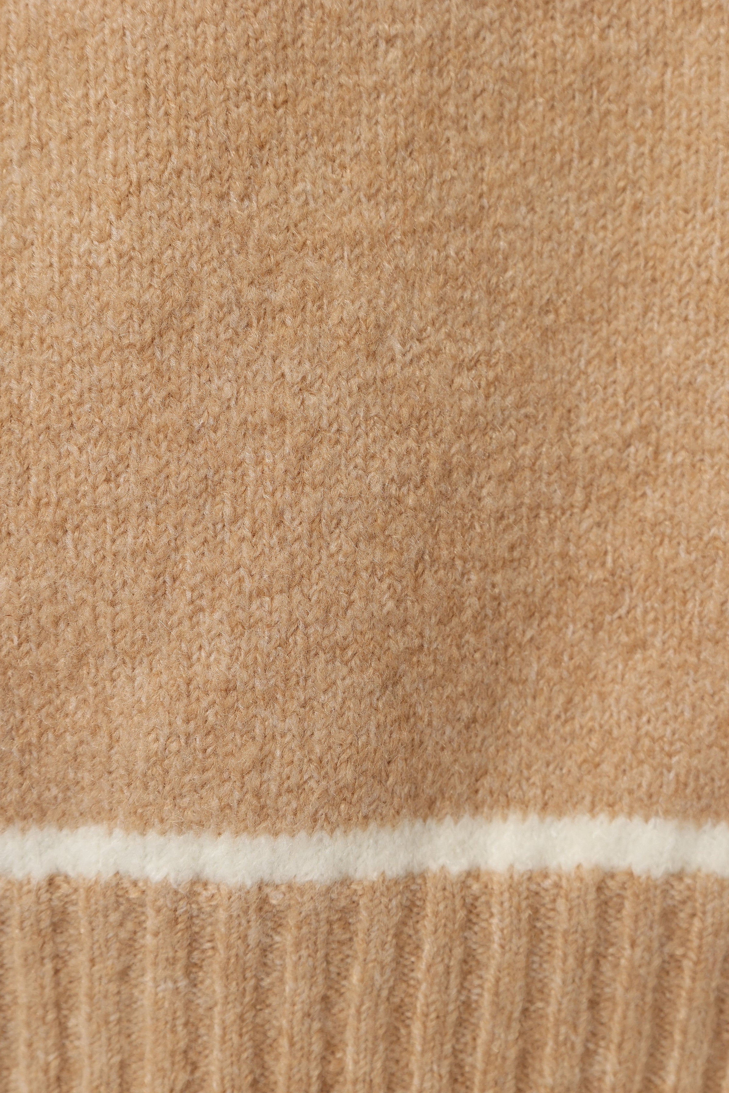 Petal and Pup USA KNITWEAR Rylee Contrast Hem Knit Sweater - Camel