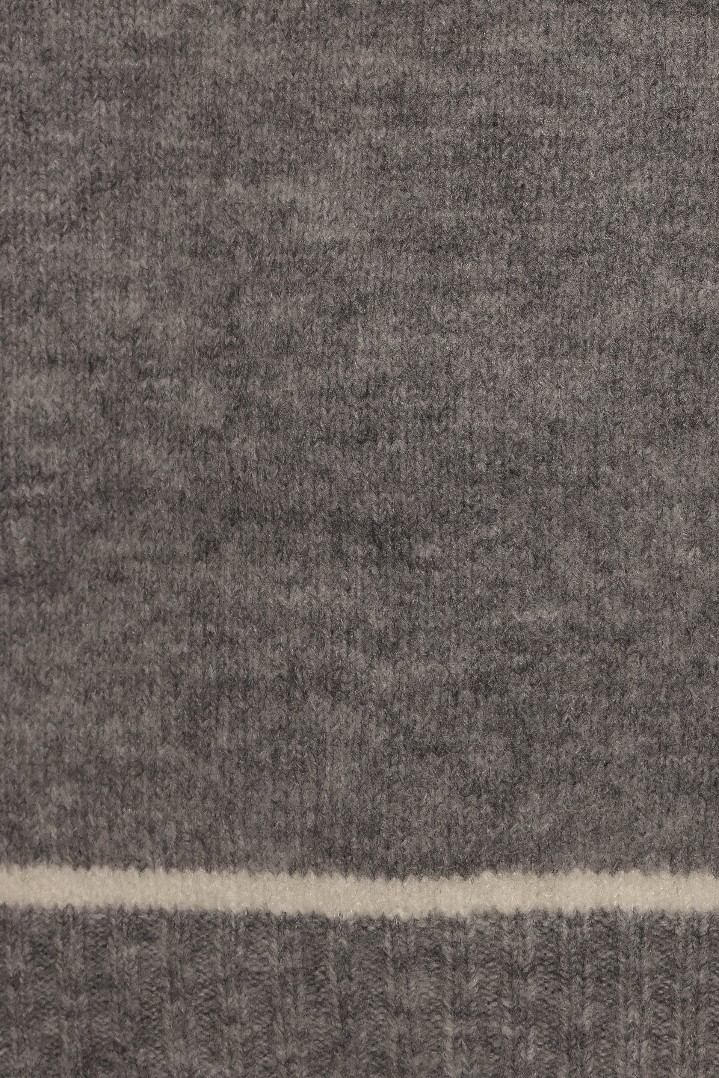 Petal and Pup USA KNITWEAR Rylee Contrast Hem Knit Sweater - Grey
