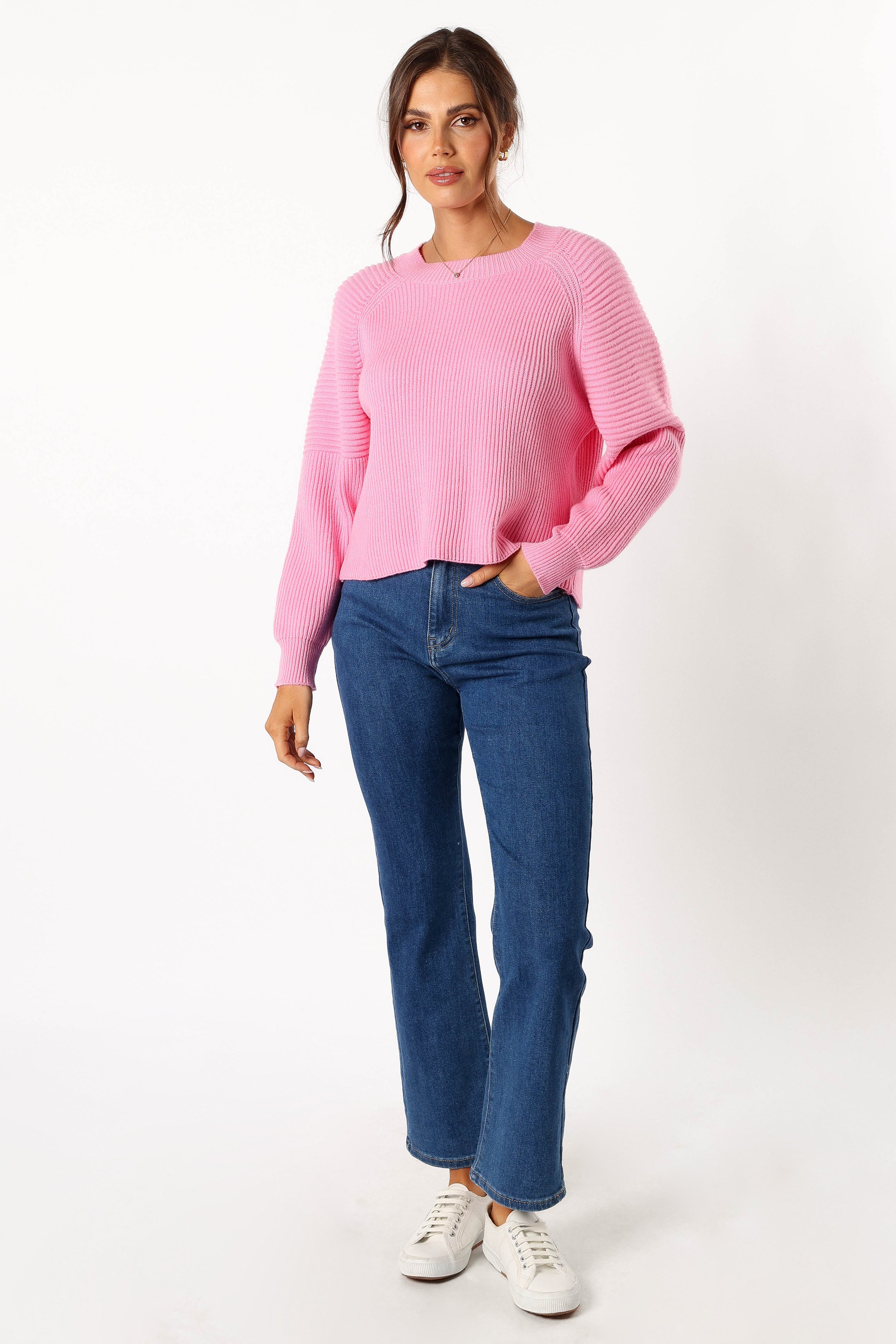 Petal and Pup USA KNITWEAR Sarah Knit Sweater - Pink