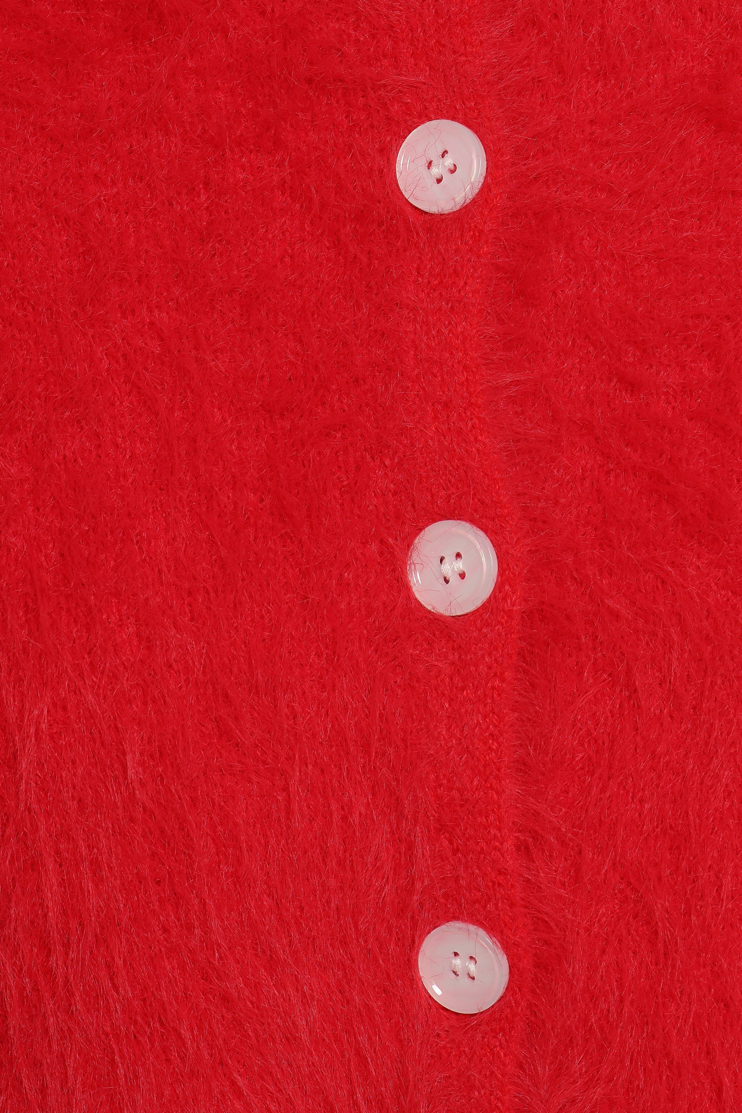 Petal and Pup USA KNITWEAR Tavan Crop Button Front Cardigan - Red (Hold for Rack)
