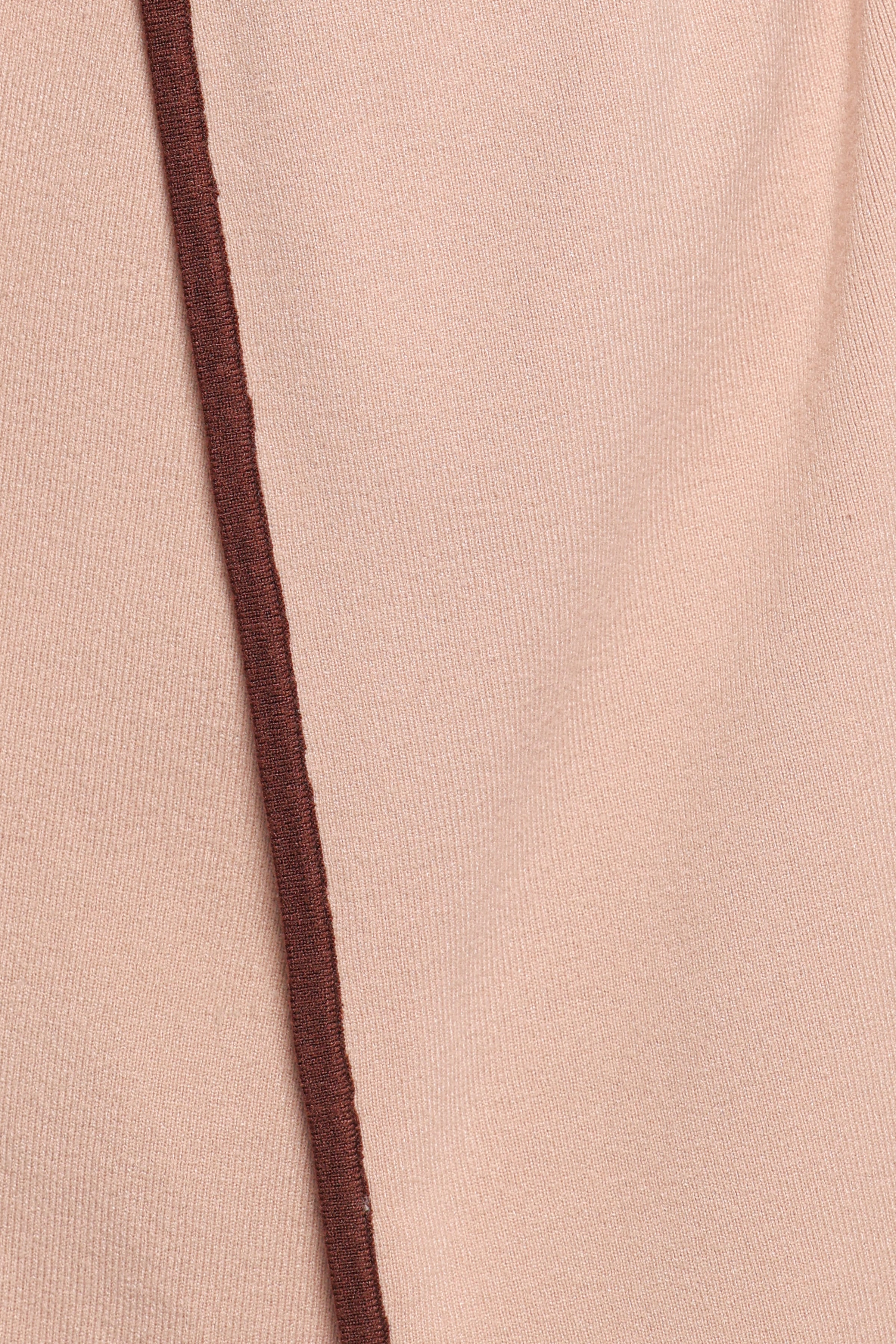 Petal and Pup USA KNITWEAR Vallis Contrast Trim Long Cardigan - Beige