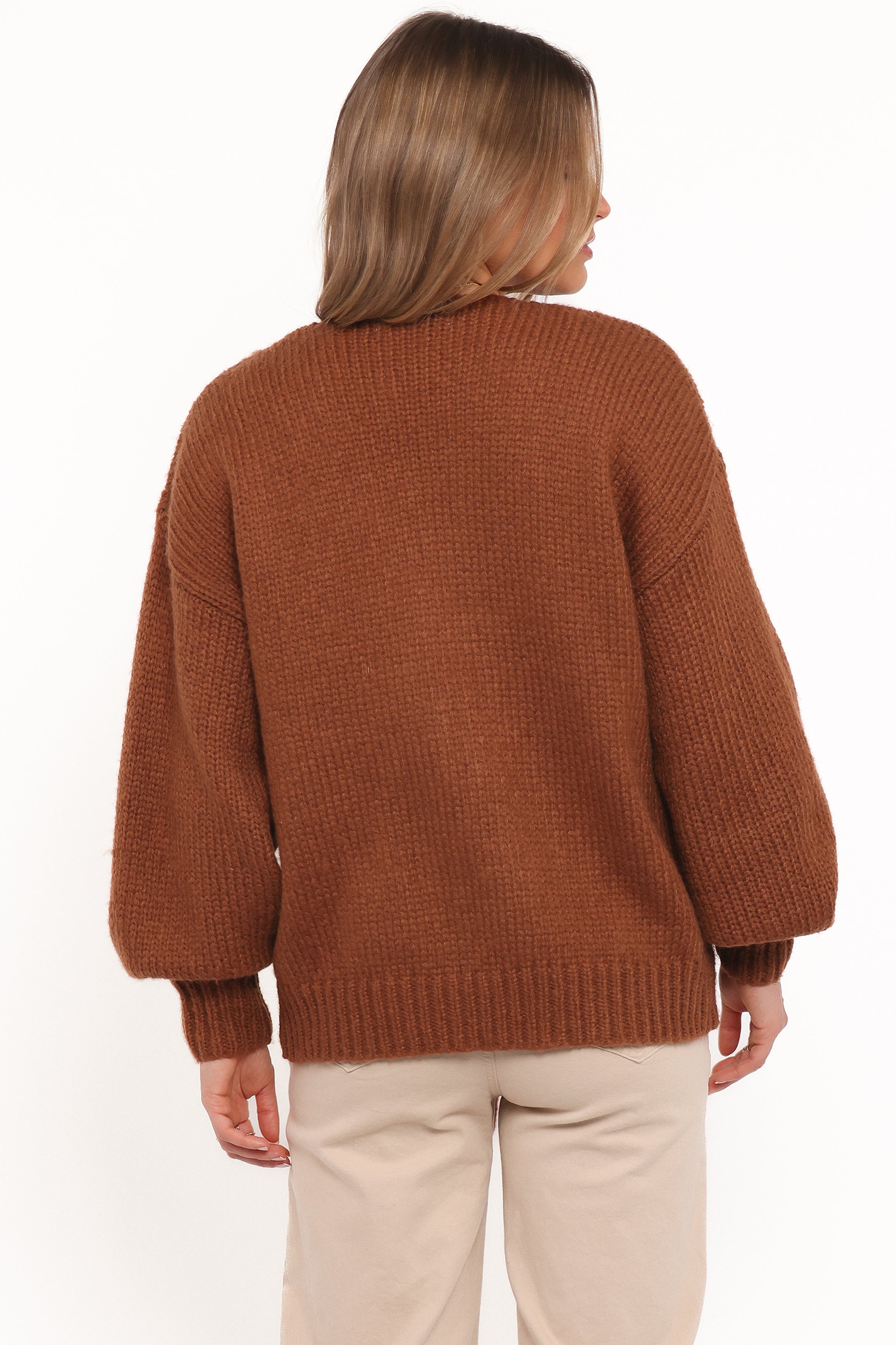 Petal and Pup USA KNITWEAR Vienna Bow Cardigan - Camel
