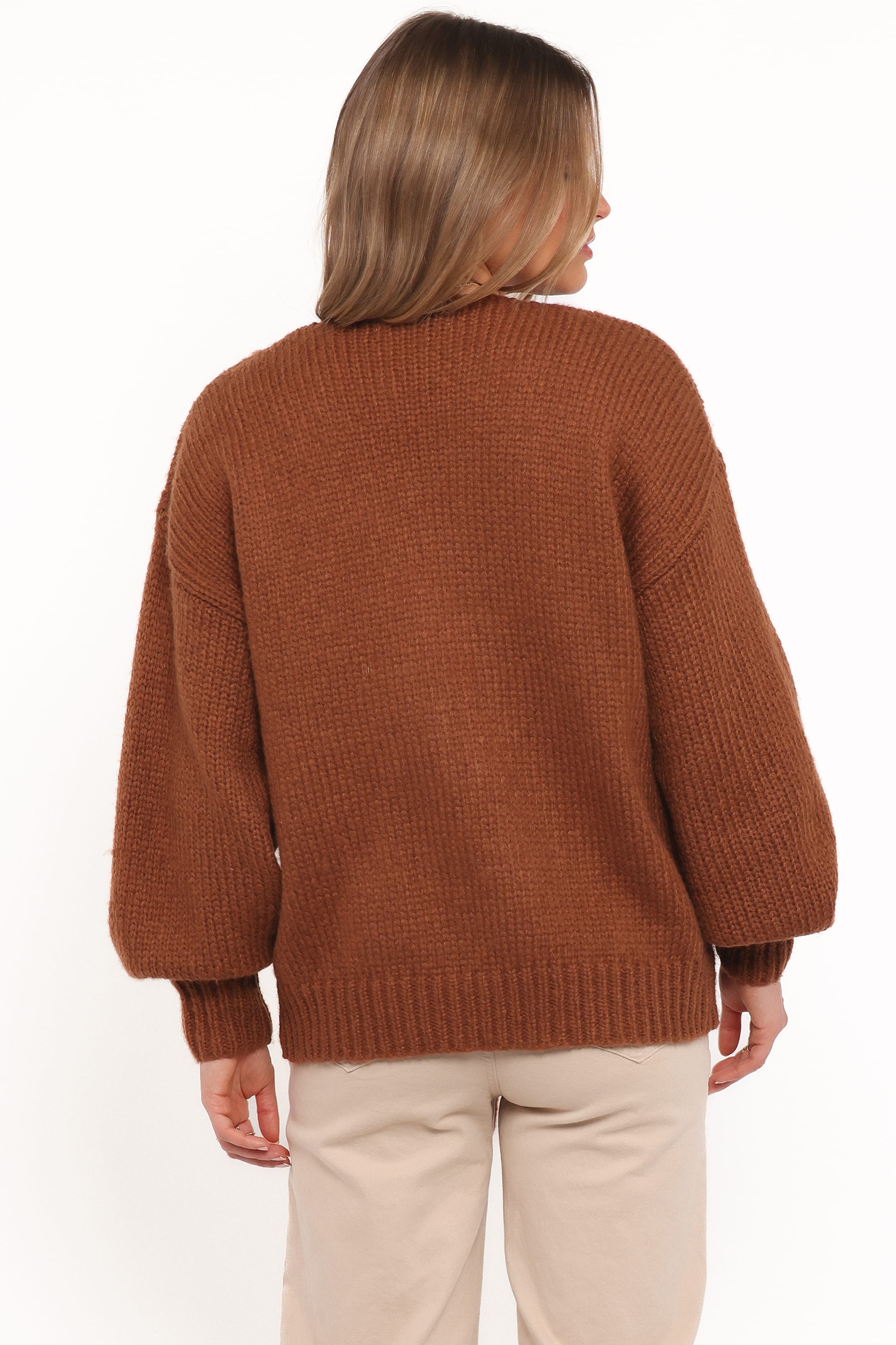 Petal and Pup USA KNITWEAR Vienna Bow Cardigan - Camel