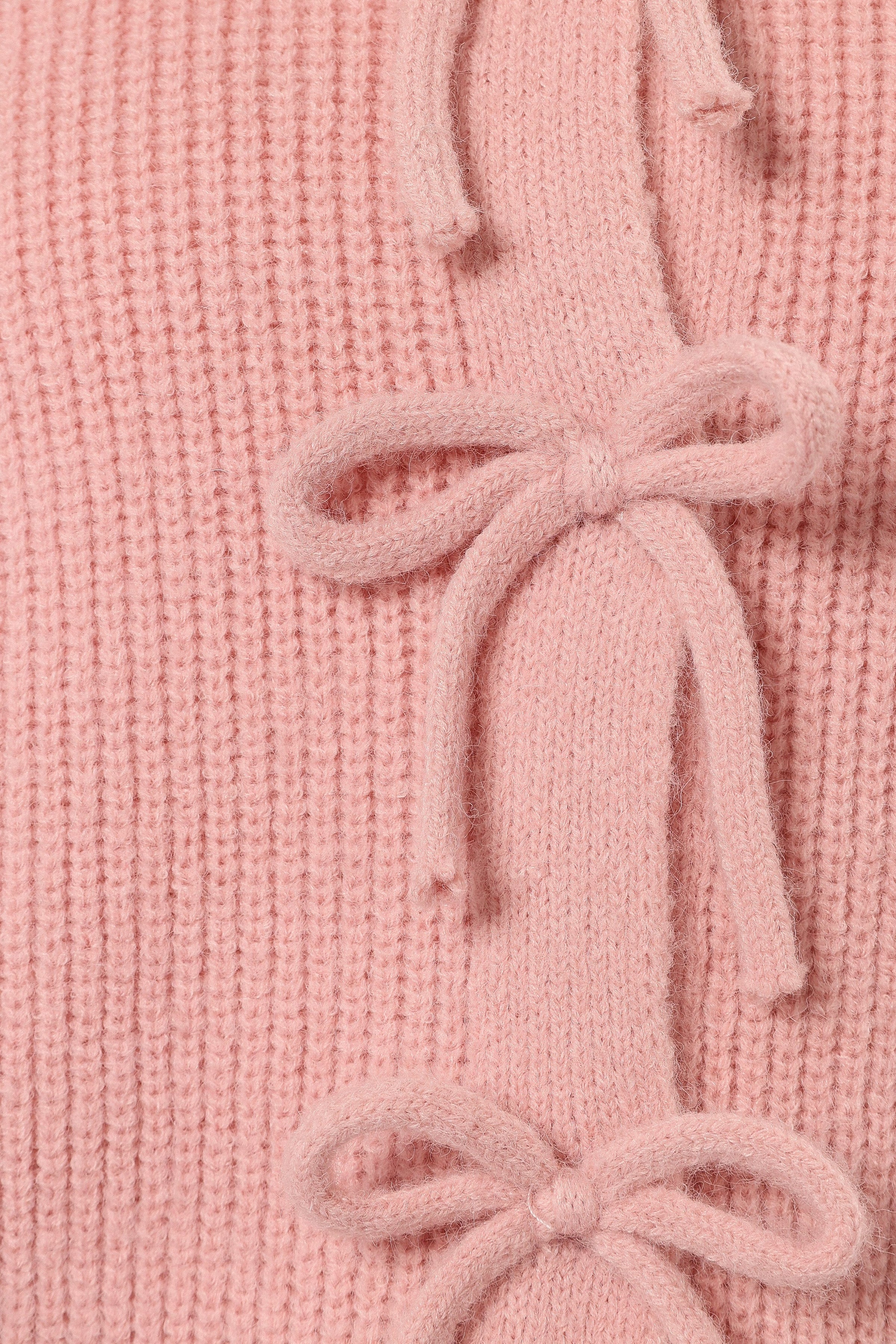 Petal and Pup USA KNITWEAR Wilde Bow Front Cardigan - Blush