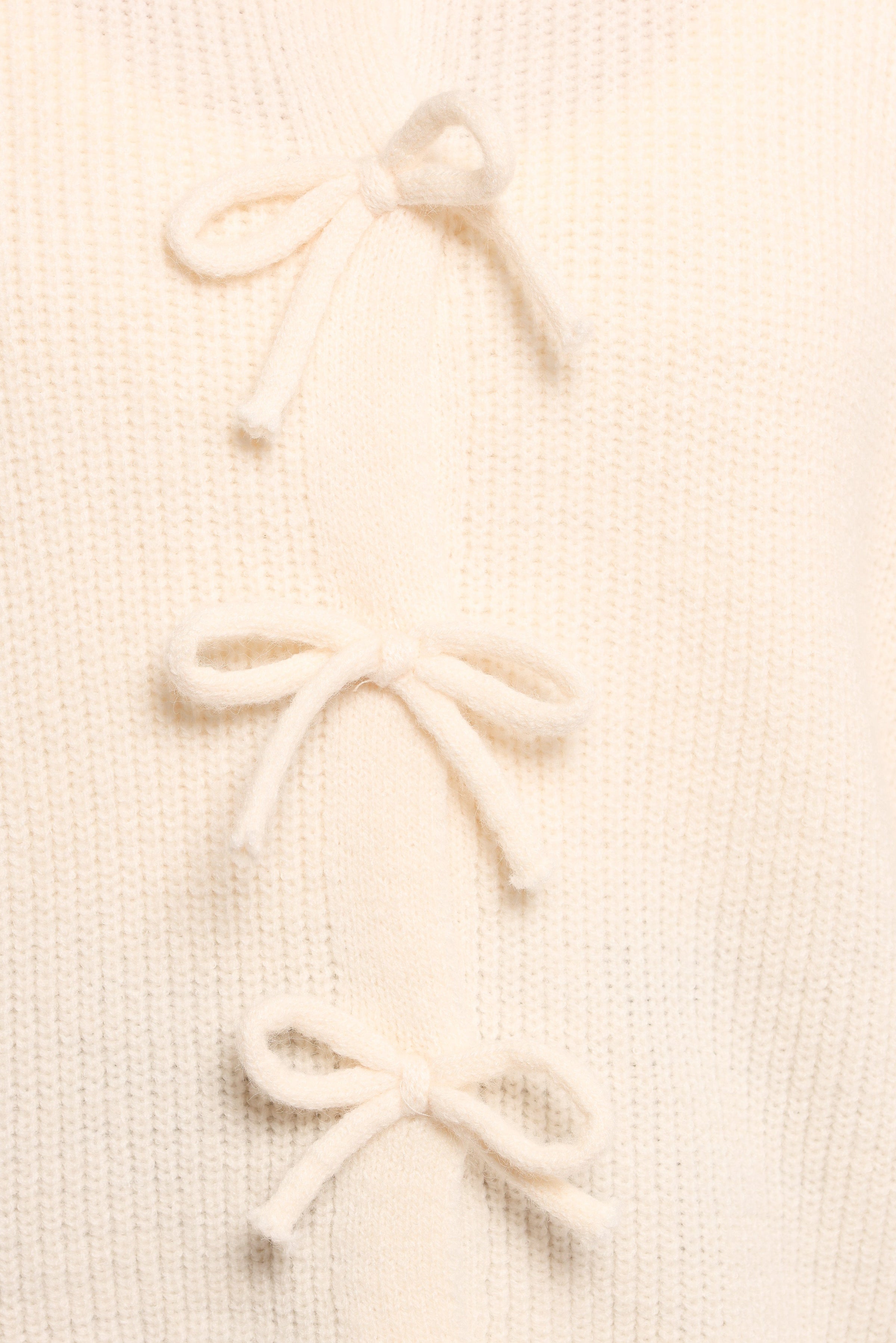 Petal and Pup USA KNITWEAR Wilde Bow Front Cardigan - Off White
