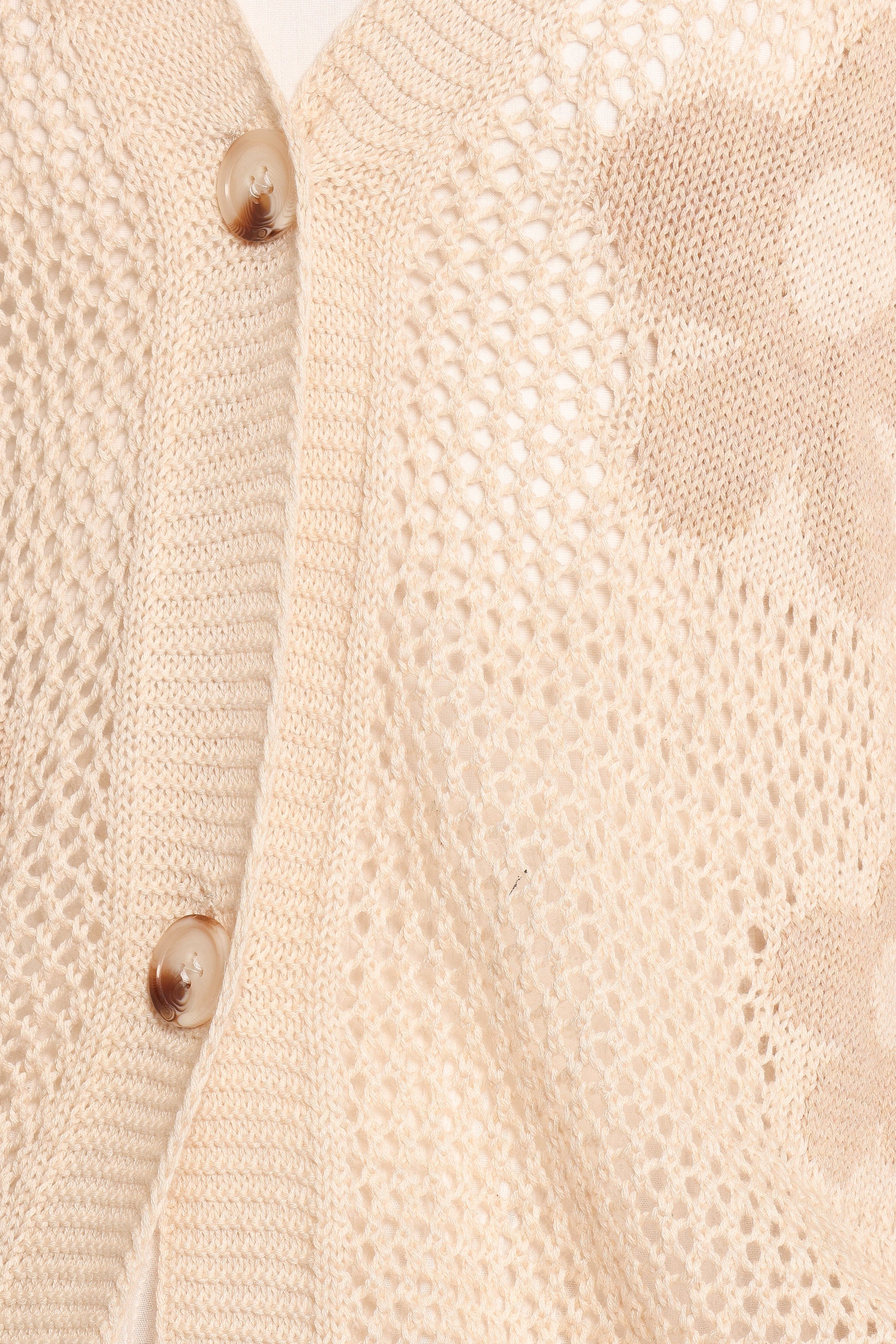Petal and Pup USA KNITWEAR Winslow Open Knit Flower Cardigan - Tan