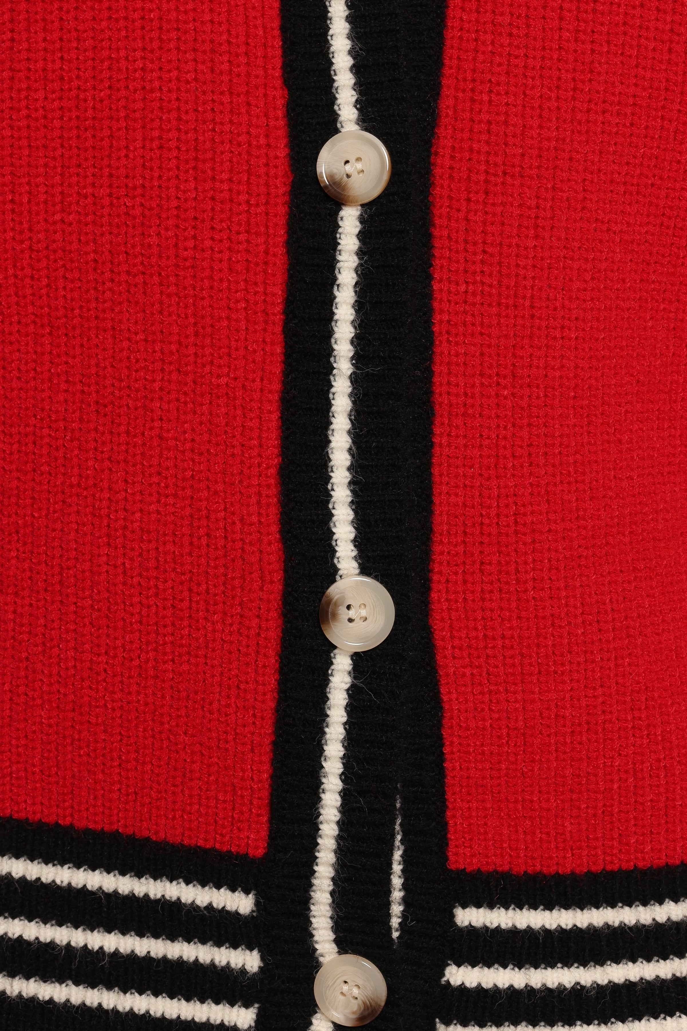 Petal and Pup USA KNITWEAR Yorkshire Contrast Hem Cardigan - Red