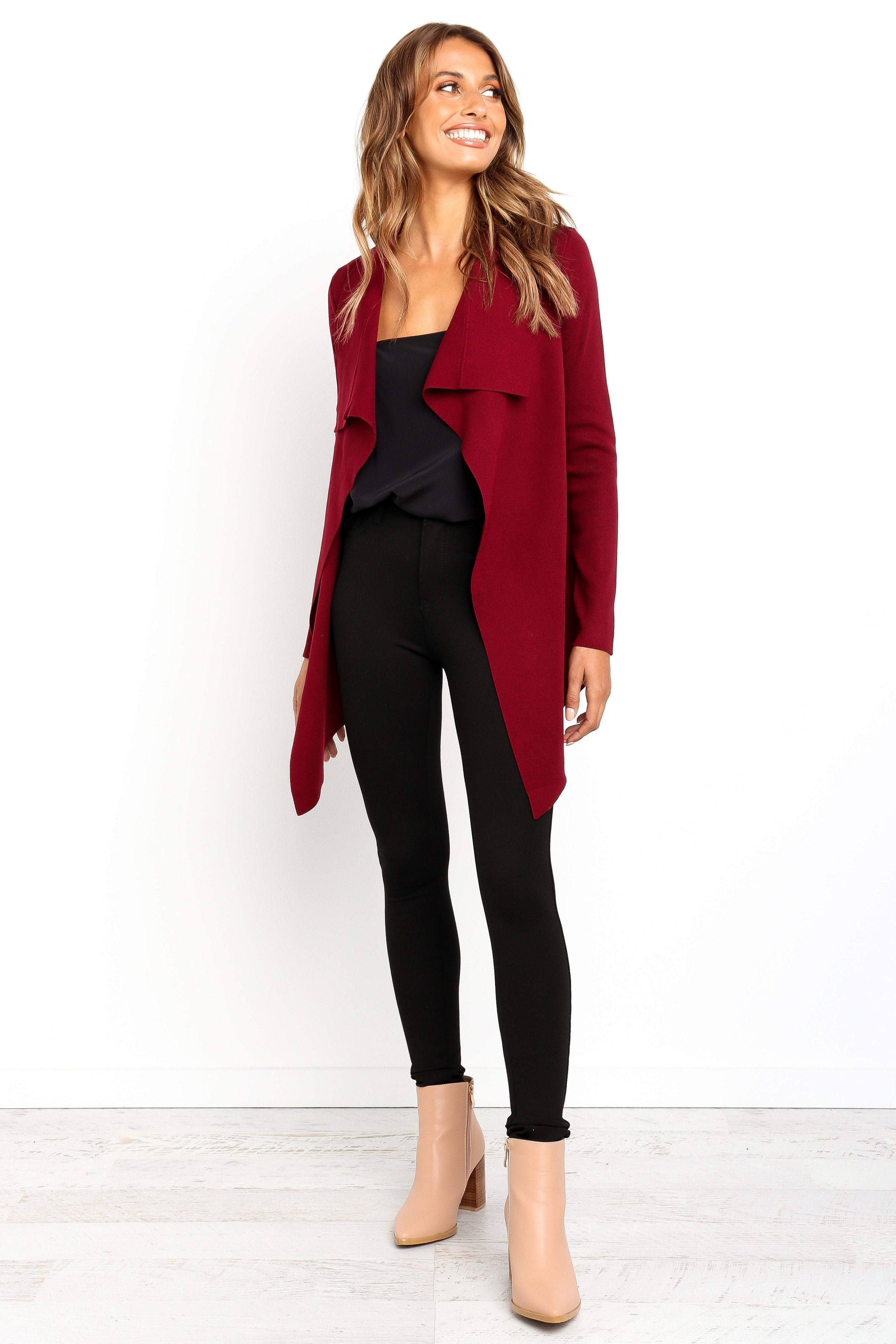 Petal and Pup USA KNITWEAR Zimmer Cardigan - Berry