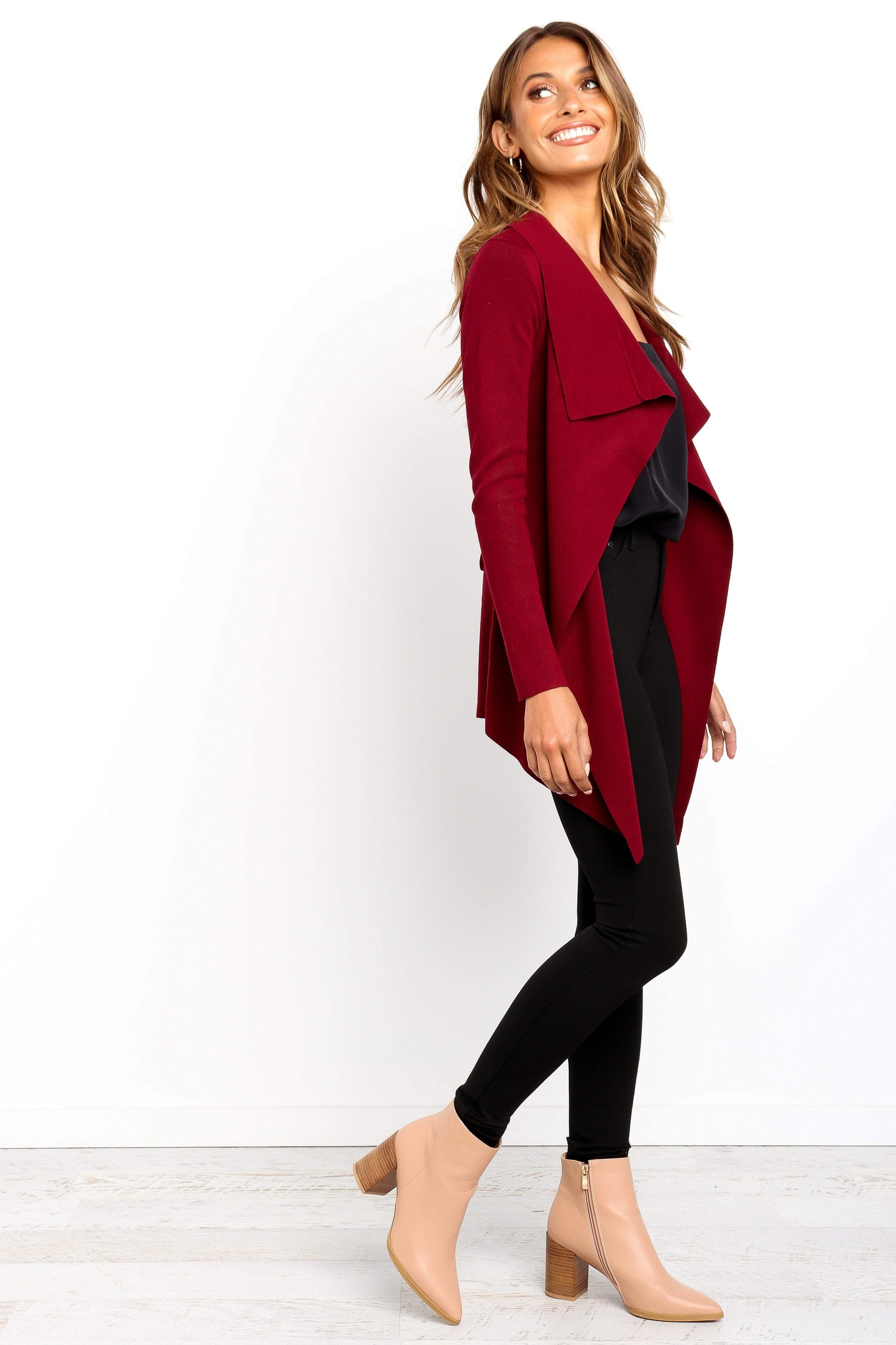 Petal and Pup USA KNITWEAR Zimmer Cardigan - Berry