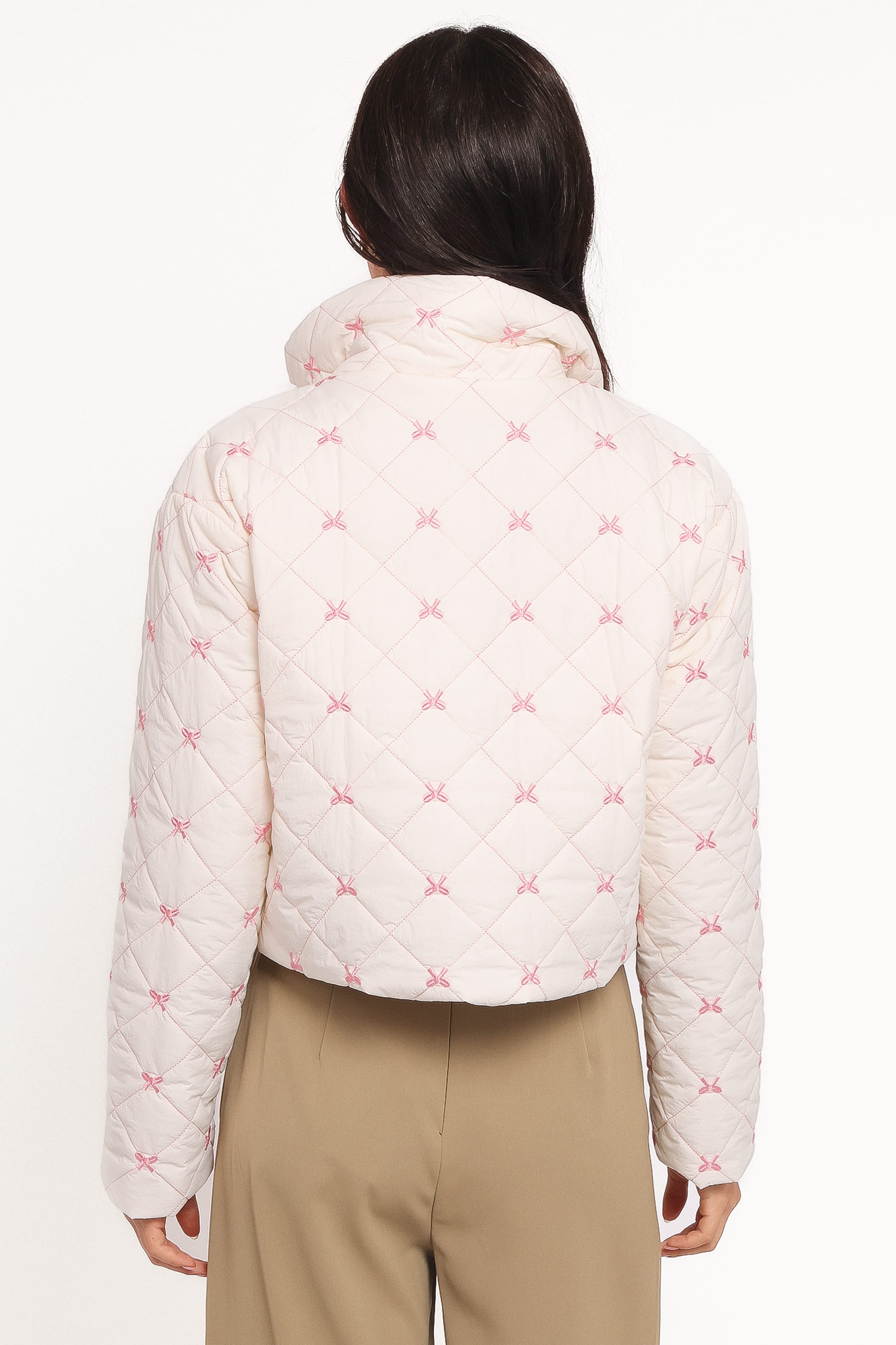 Petal and Pup USA OUTERWEAR Adi Quilted Jacket - Pink Bow