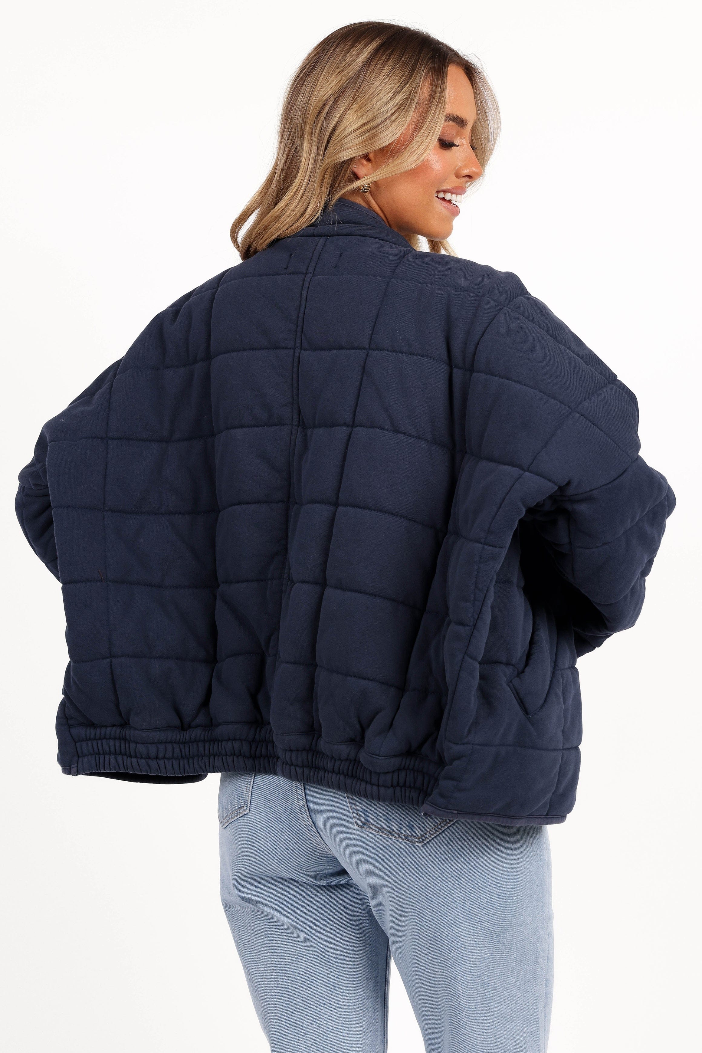 Petal and Pup USA OUTERWEAR Alegra Quilted Jacket - Navy