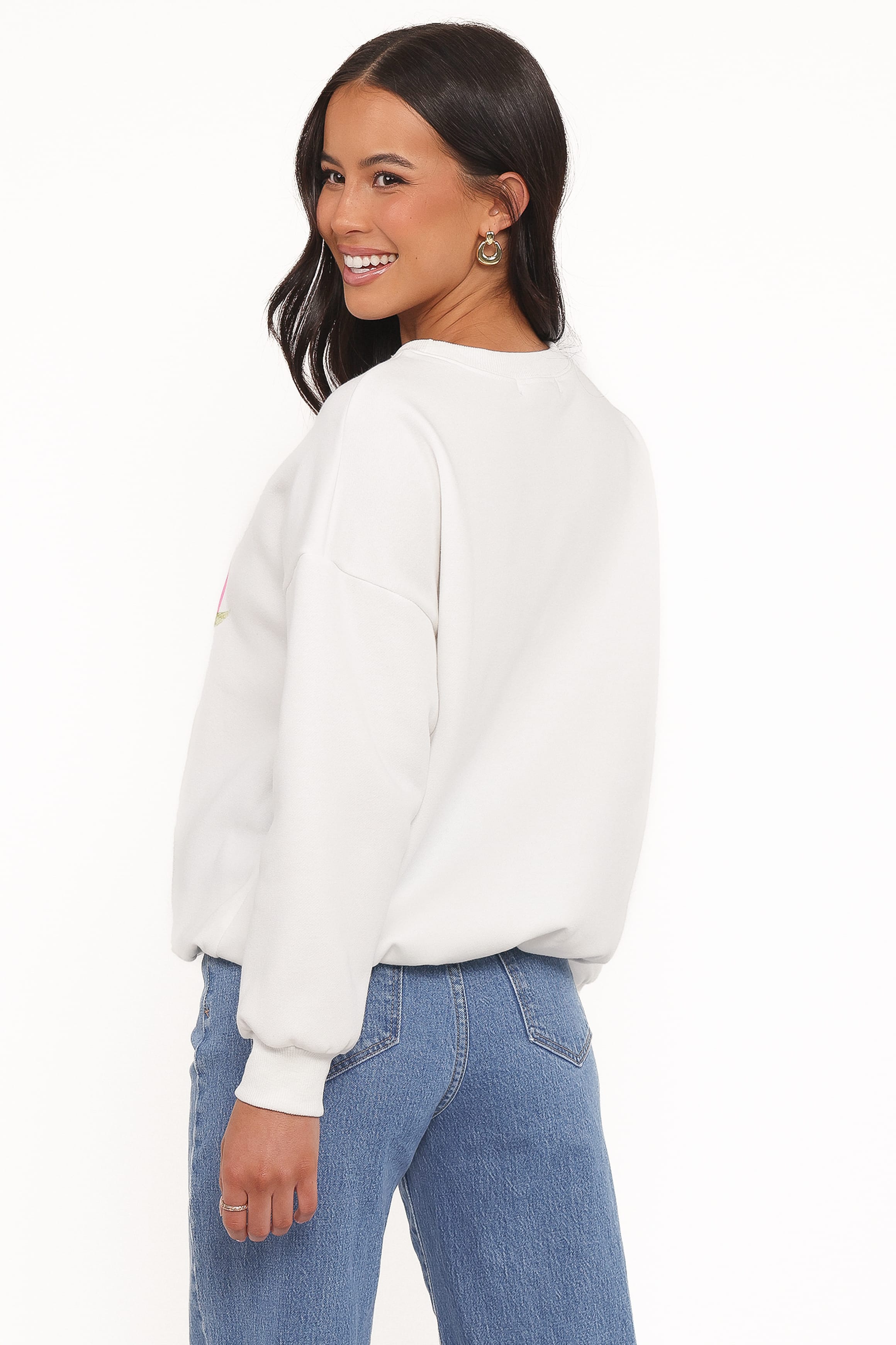 Petal and Pup USA OUTERWEAR Amalfi Graphic Sweatshirt - White