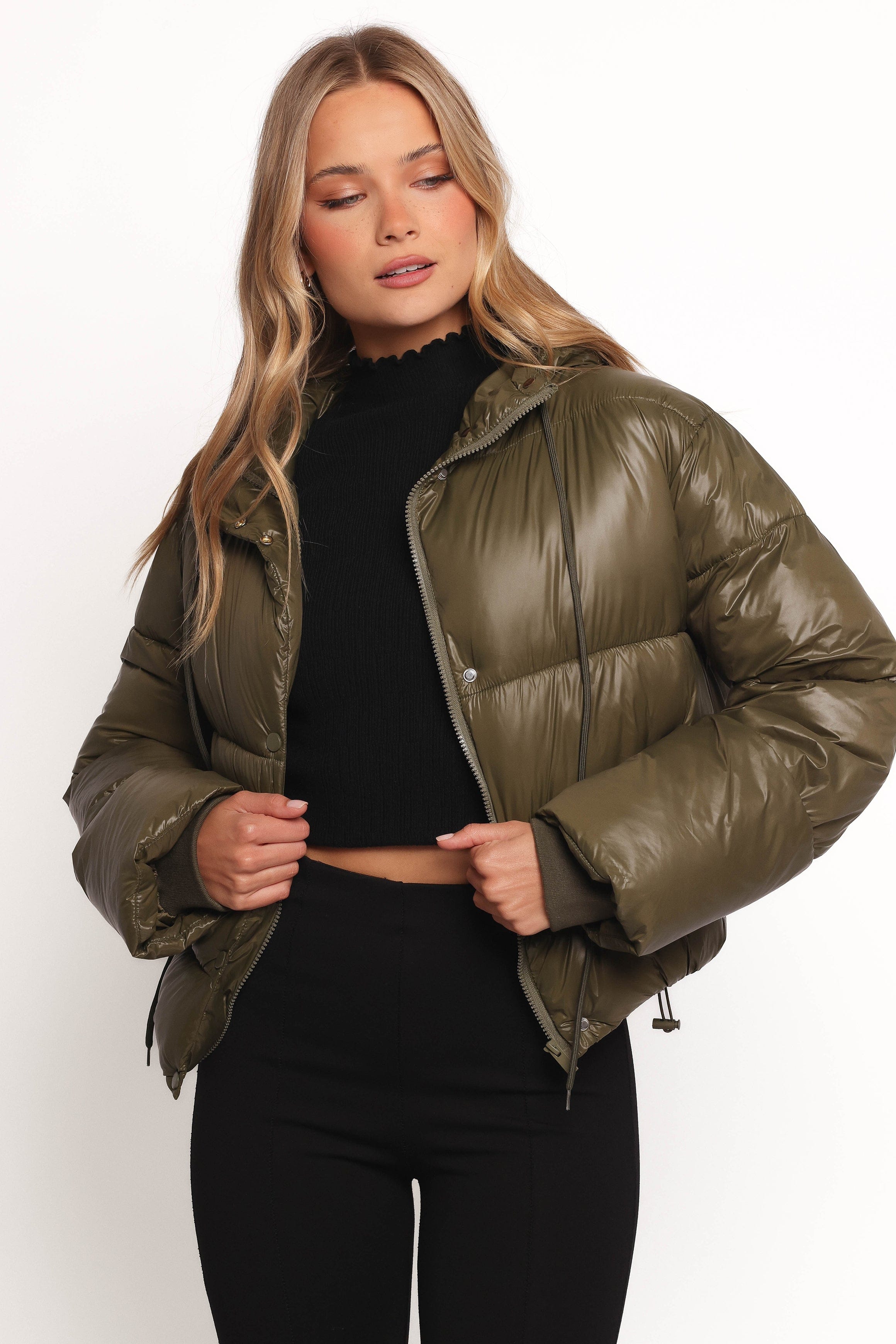 Petal and Pup USA OUTERWEAR Archie Puffer Jacket - Olive