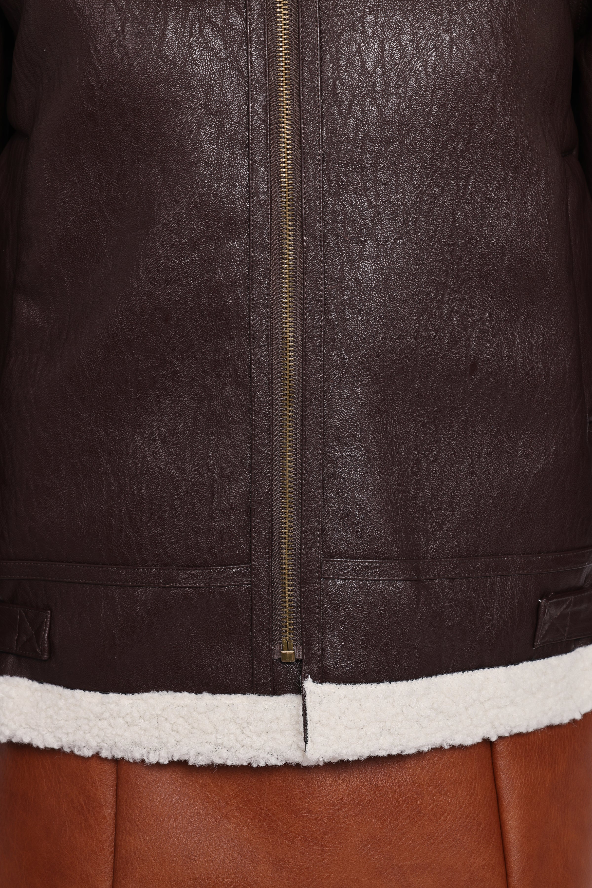 Petal and Pup USA OUTERWEAR Baxter Shearling Lined Jacket - Brown