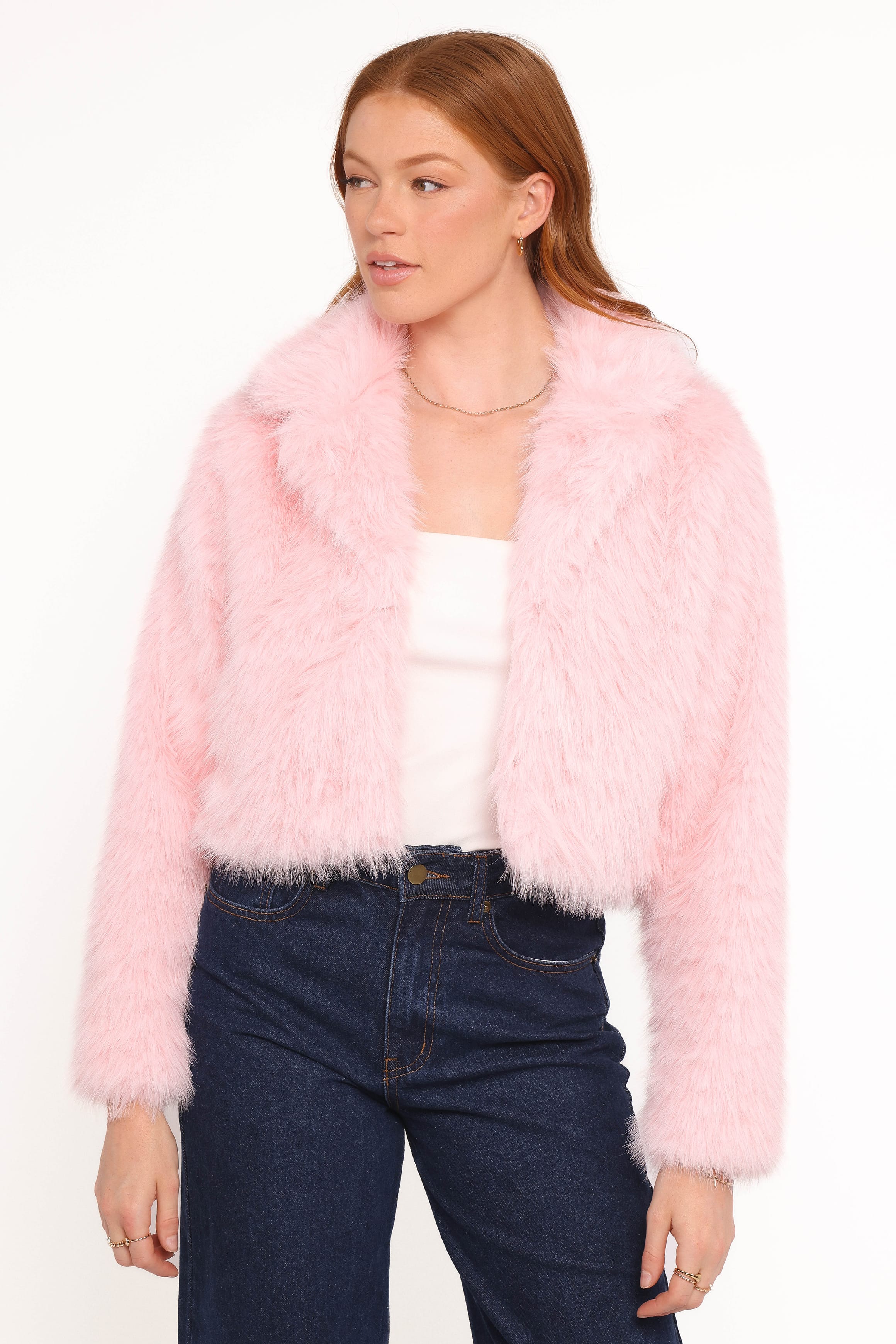 Petal and Pup USA OUTERWEAR Bobbi Faux Fur Jacket - Pink