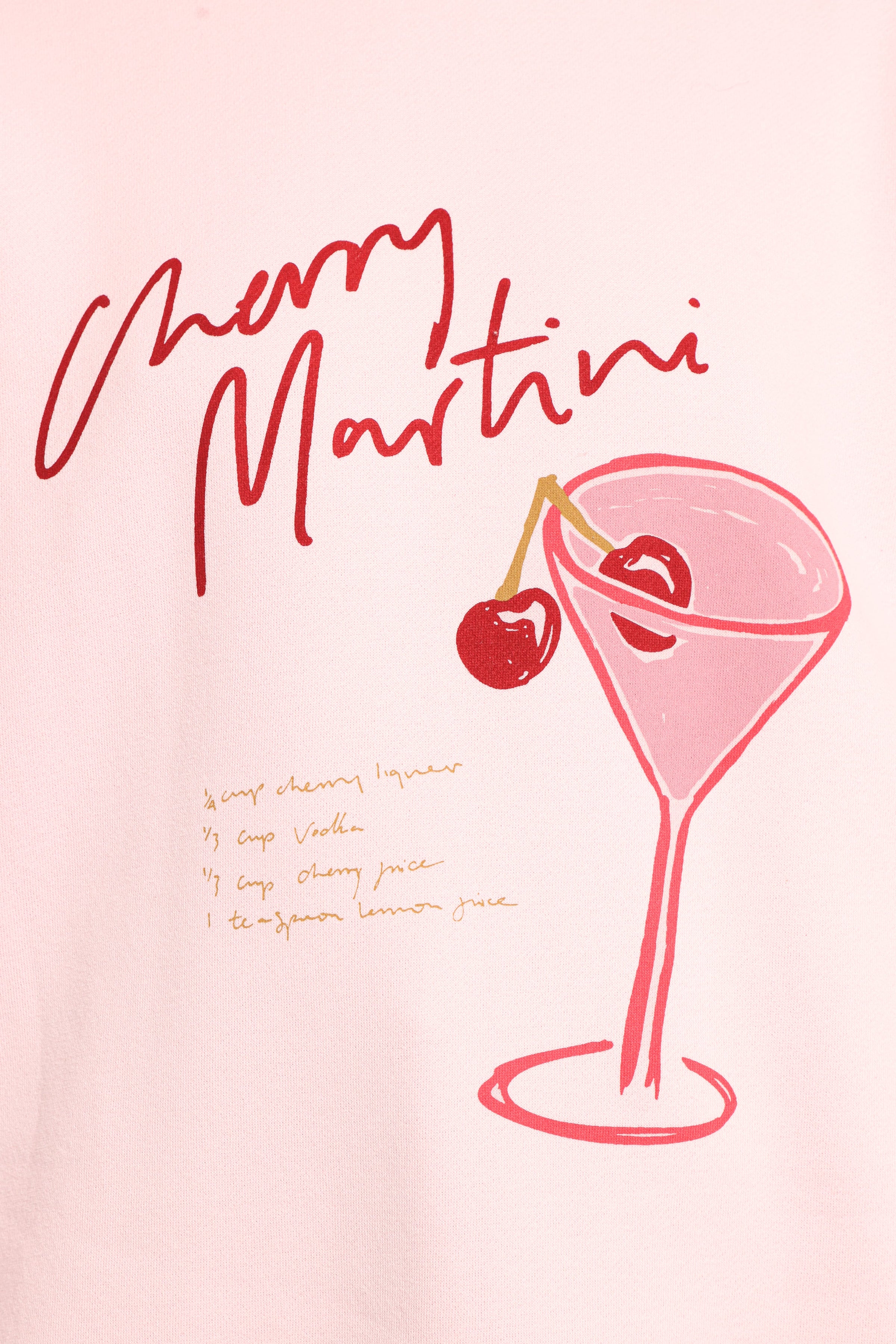 Petal and Pup USA OUTERWEAR Cherry Martini Graphic Sweatshirt - Pink