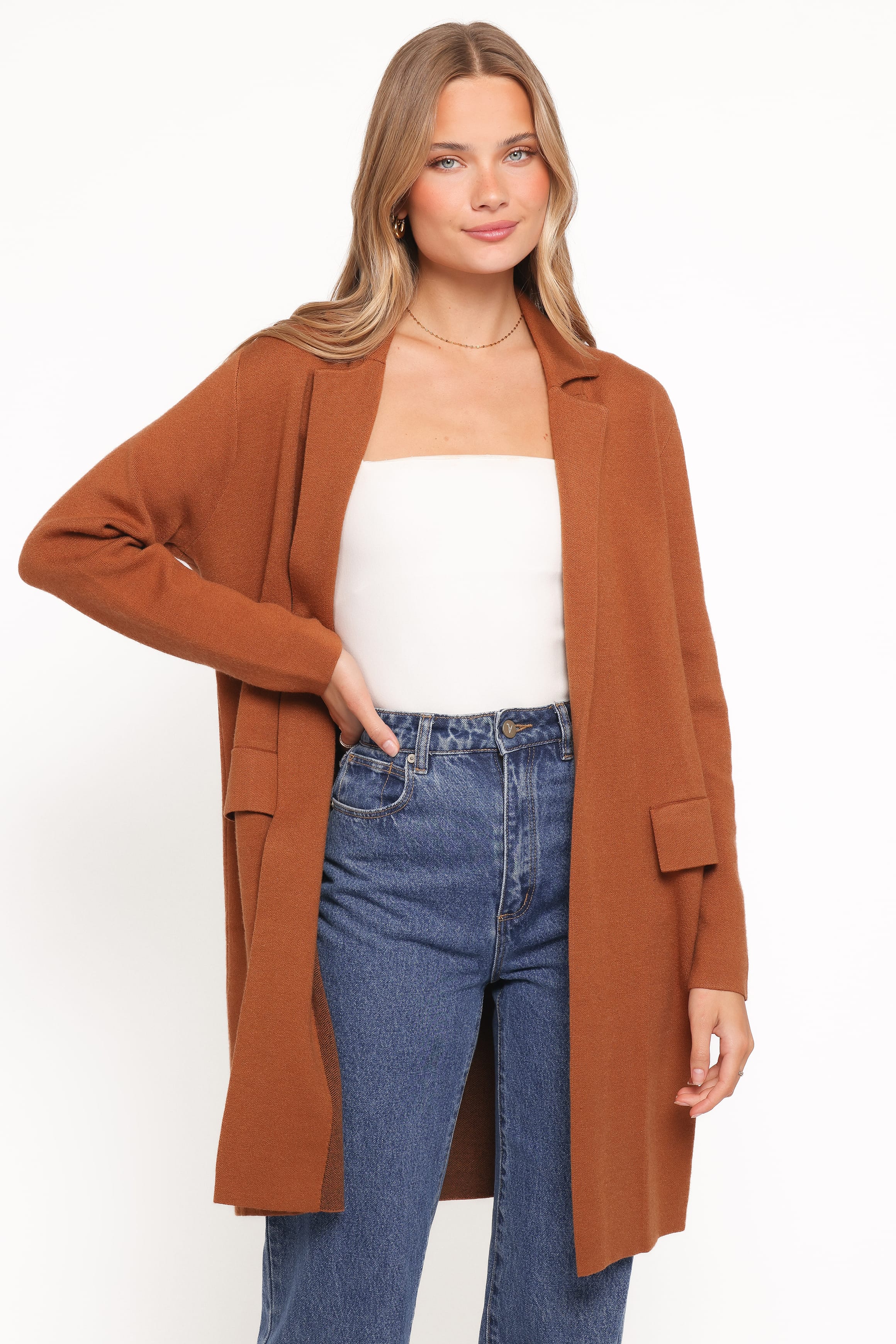 Petal and Pup USA OUTERWEAR Chester Horses Coatigan - Brown