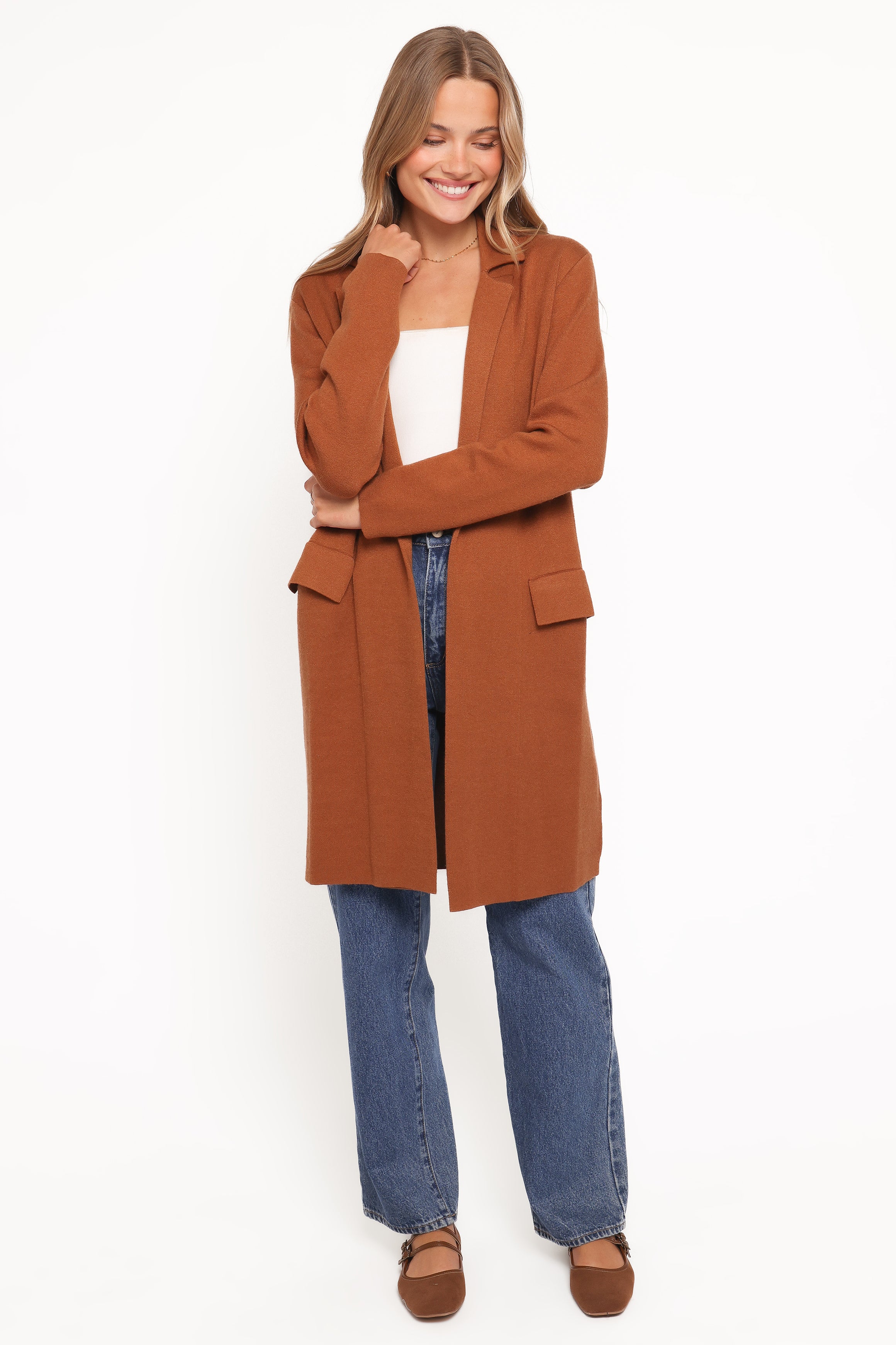 Petal and Pup USA OUTERWEAR Chester Horses Coatigan - Brown