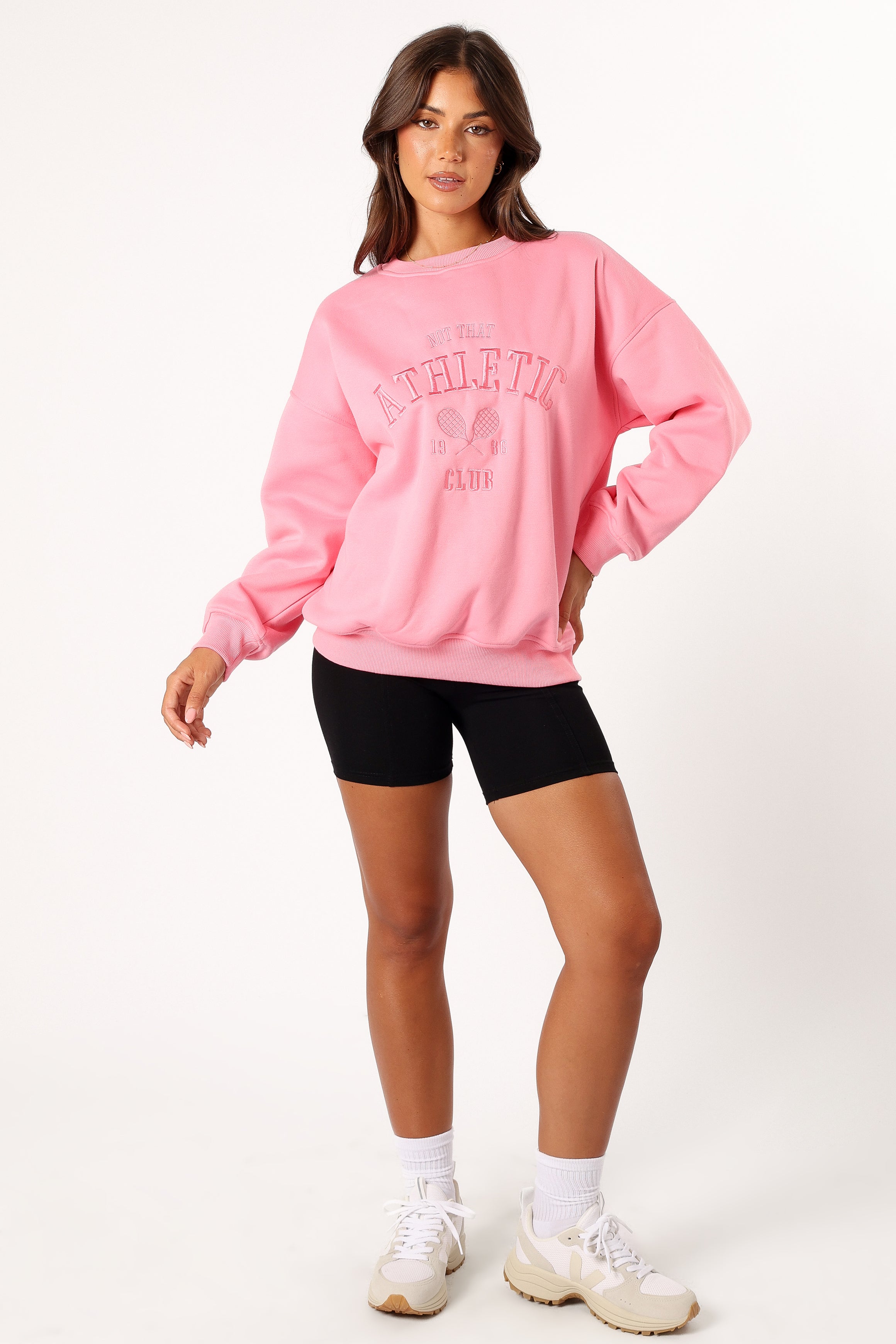 Petal and Pup USA OUTERWEAR Cora Athletic Sweatshirt - Pink