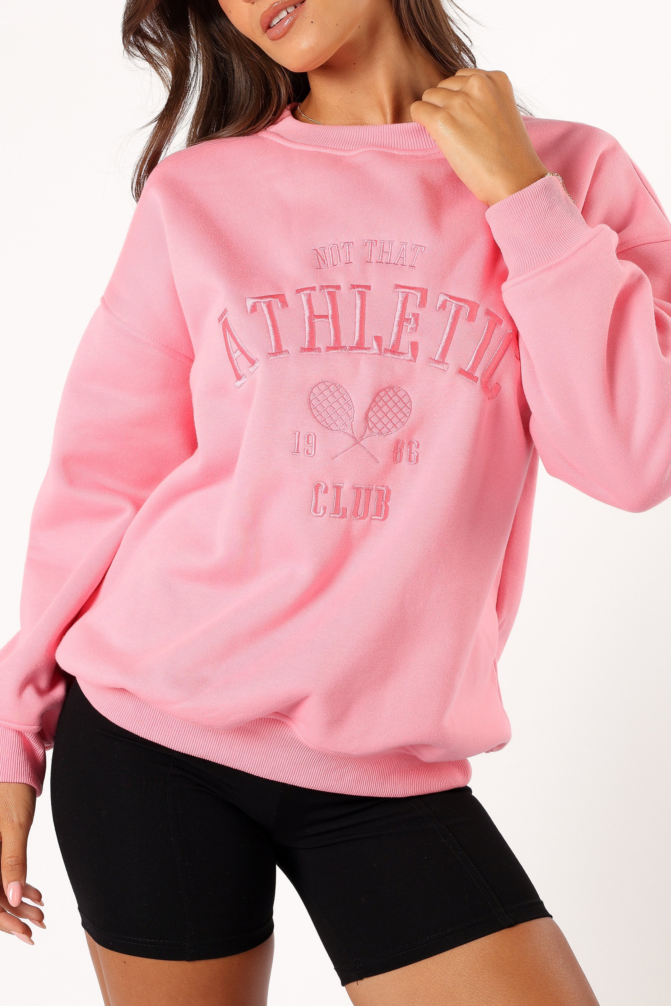 Petal and Pup USA OUTERWEAR Cora Athletic Sweatshirt - Pink