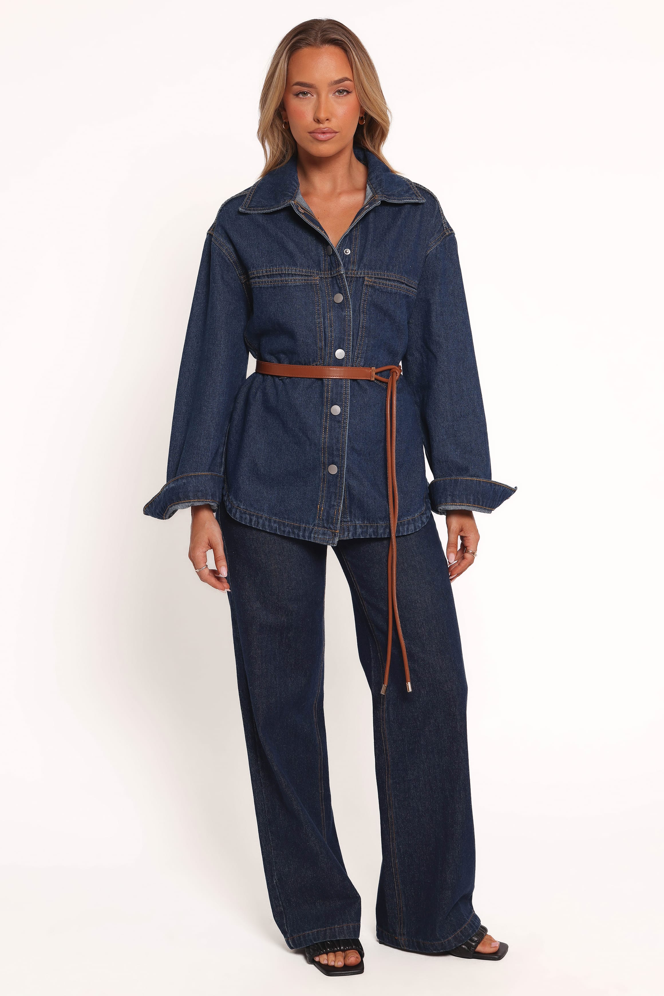 Petal and Pup USA OUTERWEAR Dede Denim Shacket - Denim
