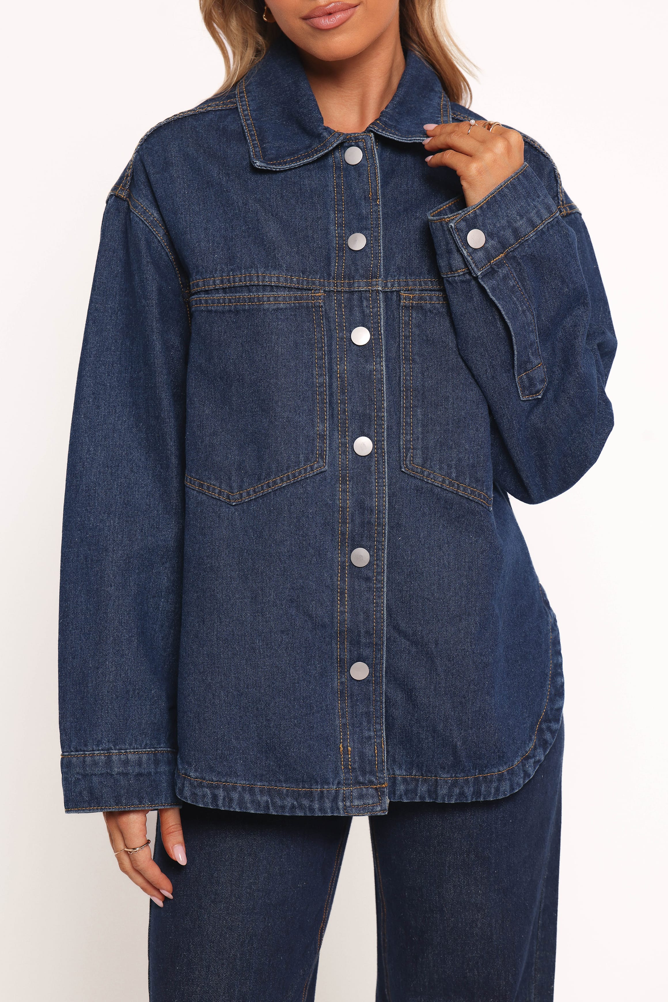 Petal and Pup USA OUTERWEAR Dede Denim Shacket - Denim