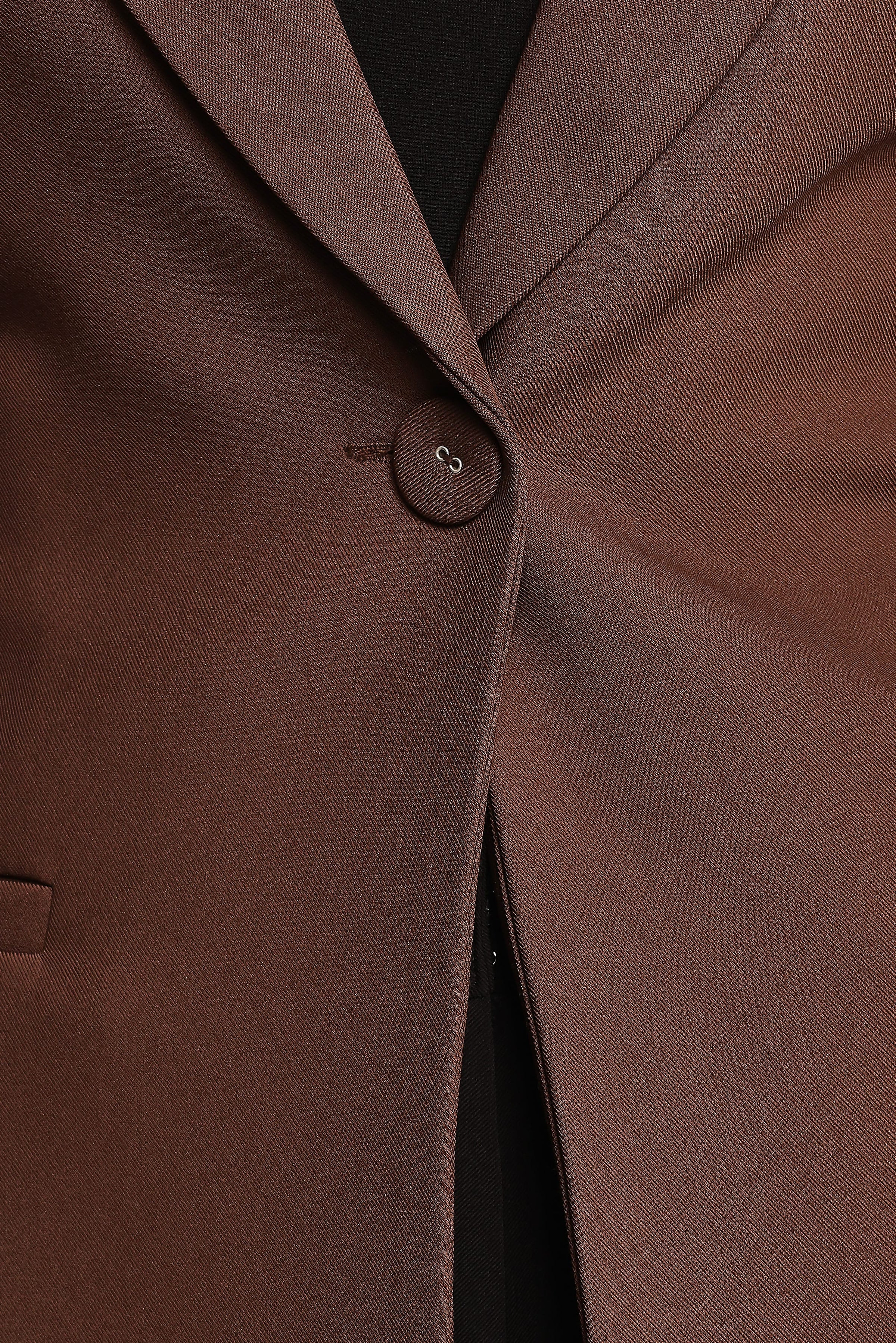Petal and Pup USA OUTERWEAR Eliana Waist Tie Blazer - Espresso