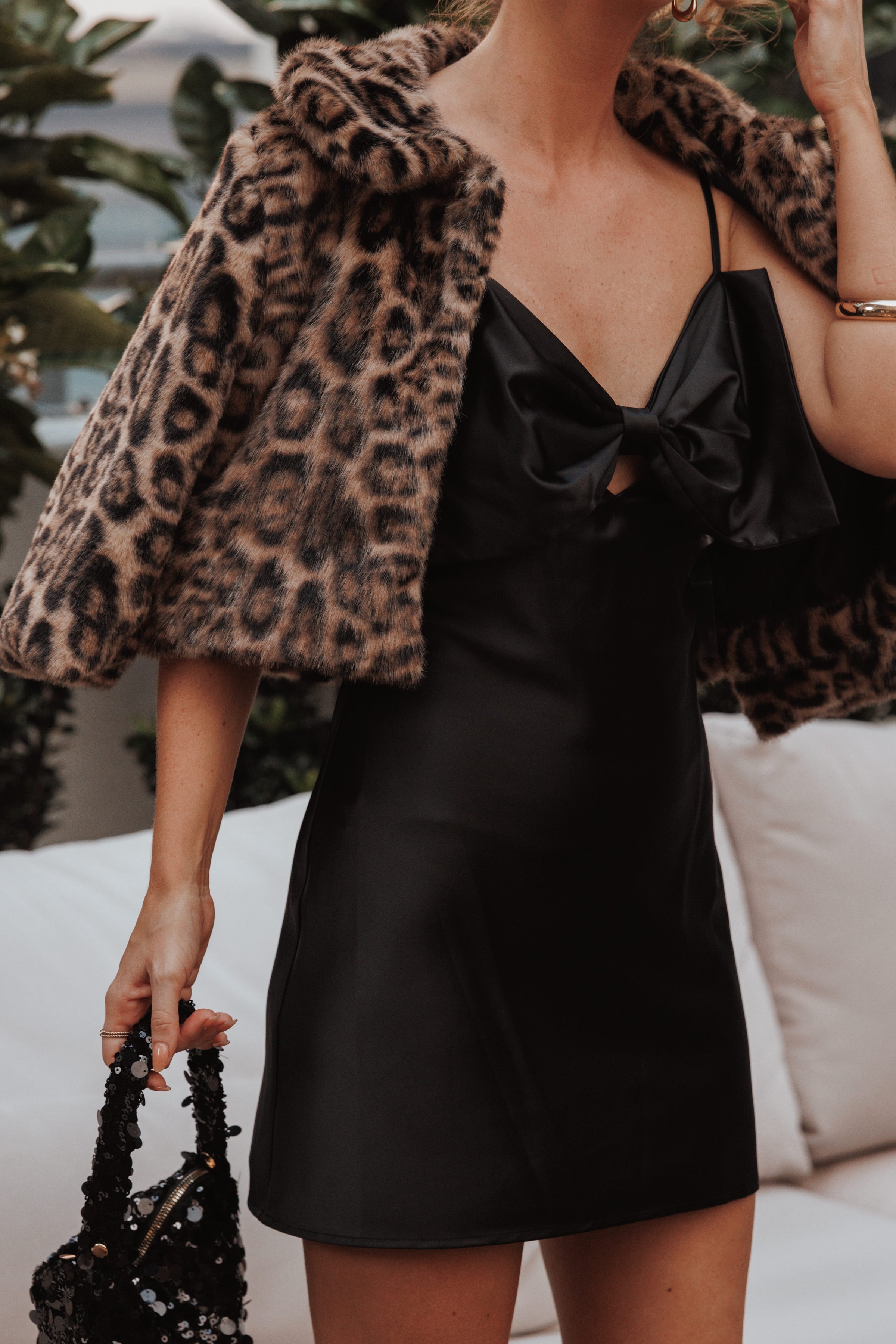 Petal and Pup USA OUTERWEAR Florian Cropped Jacket - Leopard