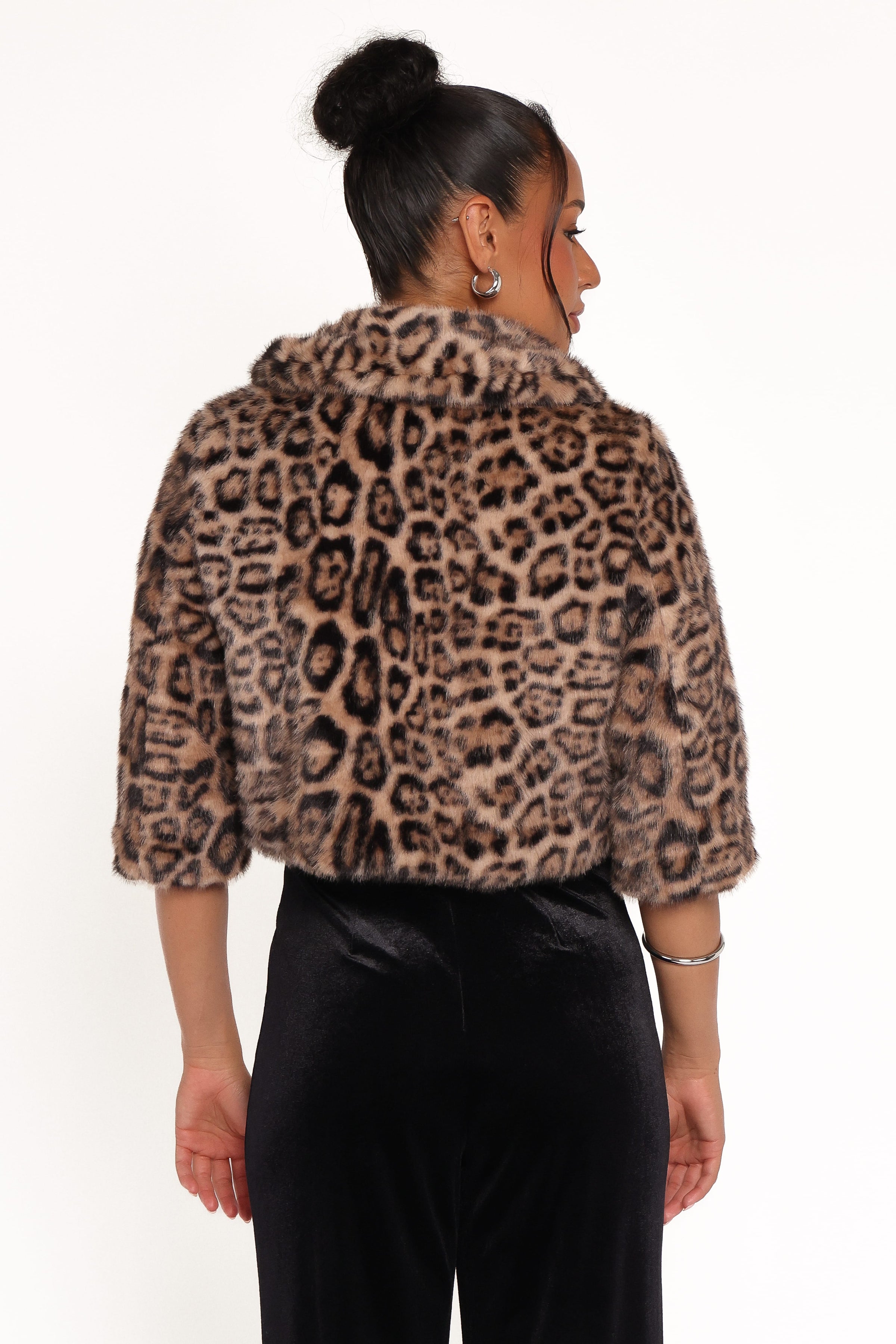 Petal and Pup USA OUTERWEAR Florian Cropped Jacket - Leopard